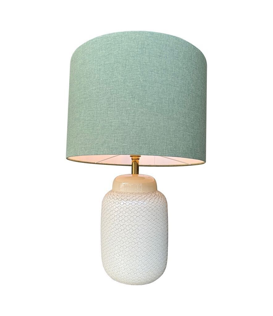 750.0 A Large 1970s Italian Cream Ceramic Lamp By Tommaso Barbi photo