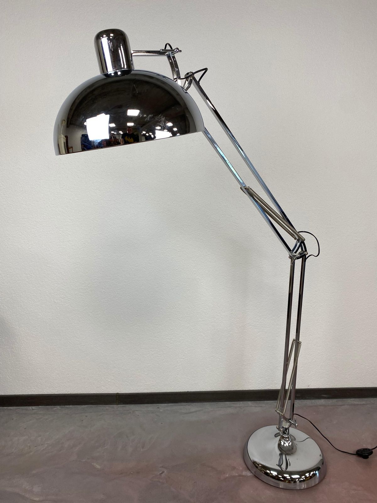 Floor Chrome Lamp In Industrial Style photo buy