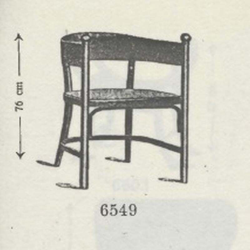 5816.0 Large Secession Armchair No.6549 By Josef Hoffmann For Thonet photo