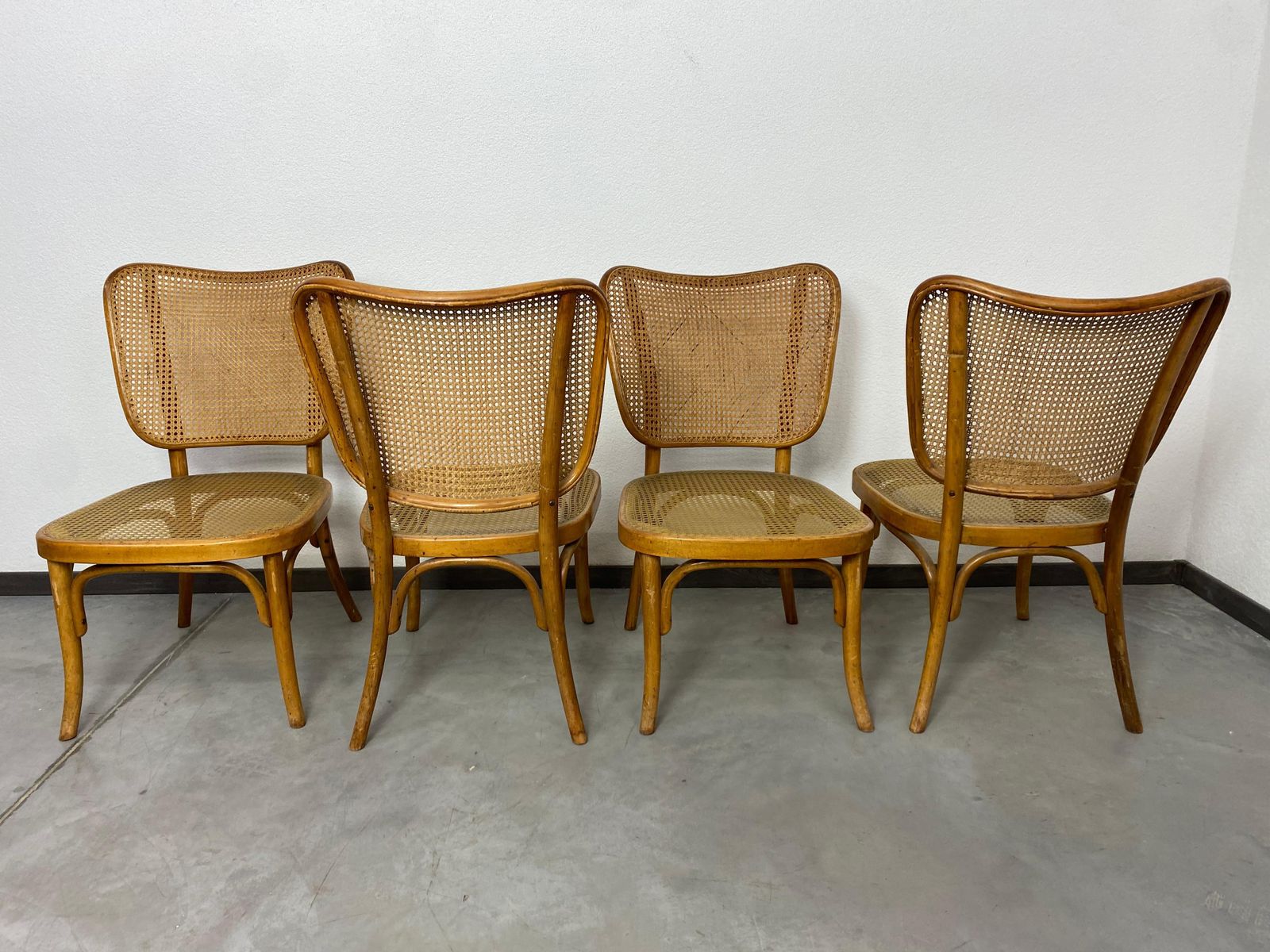 Set Of 4 Chairs Model A821 By Adolf Gustav Schneck For Thonet Mundus photo Furniture