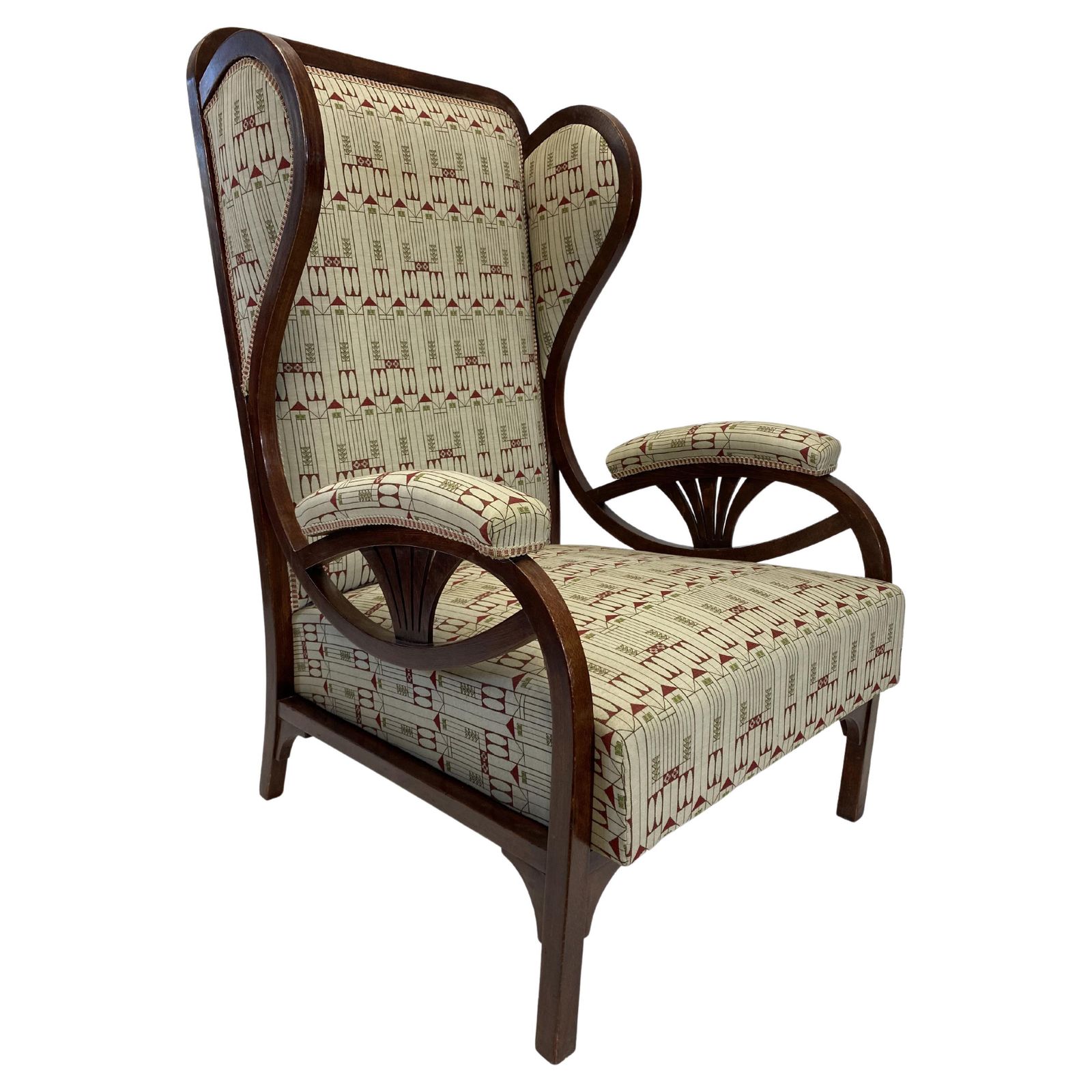 Art Nouveau Wing Chair No.6542 By Thonet