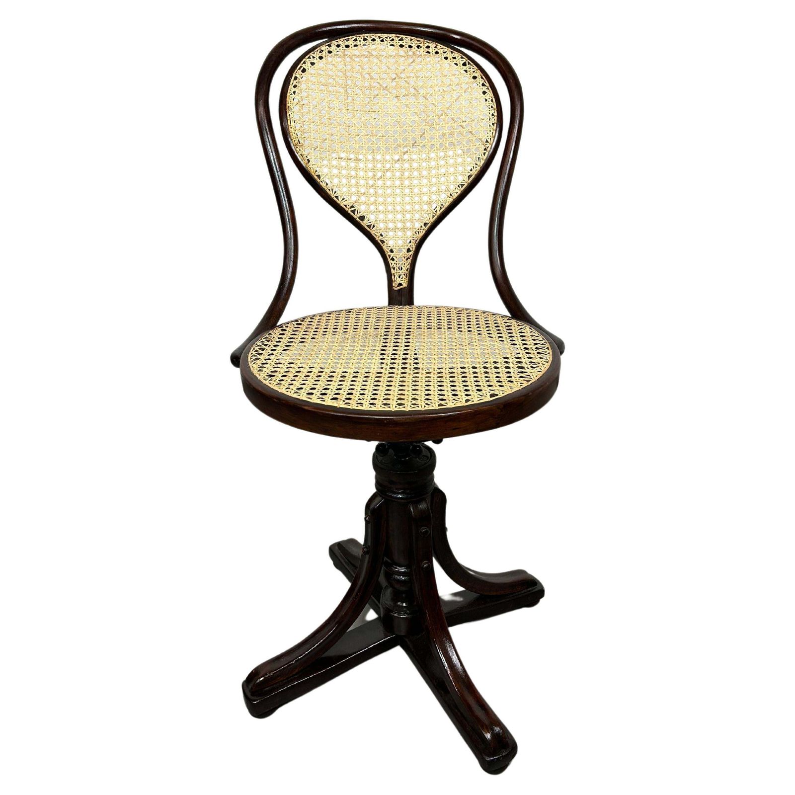 Bentwood Swivel Chair No.9 By J.J.Kohn