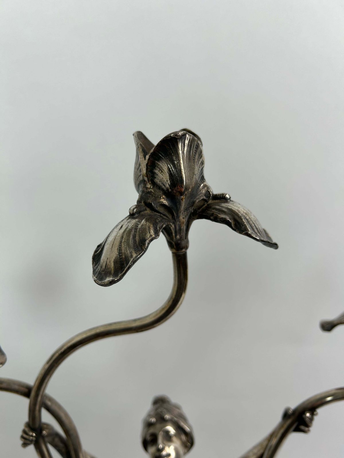 Large Figural Candlestick With Nymph Femme Fatale photo for sale