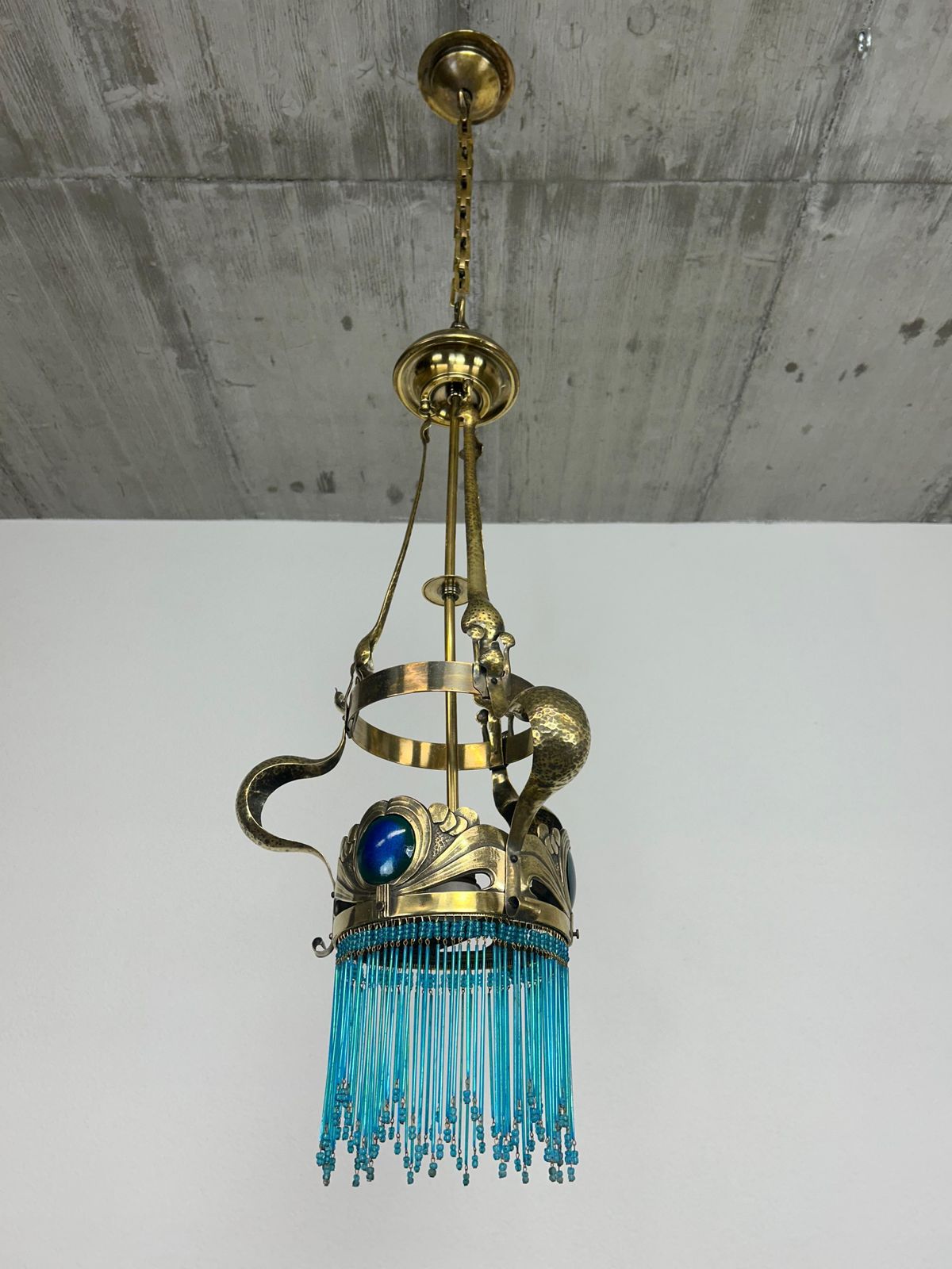 Jugendstil Brass Chandelier By Koloman Moser photo buy