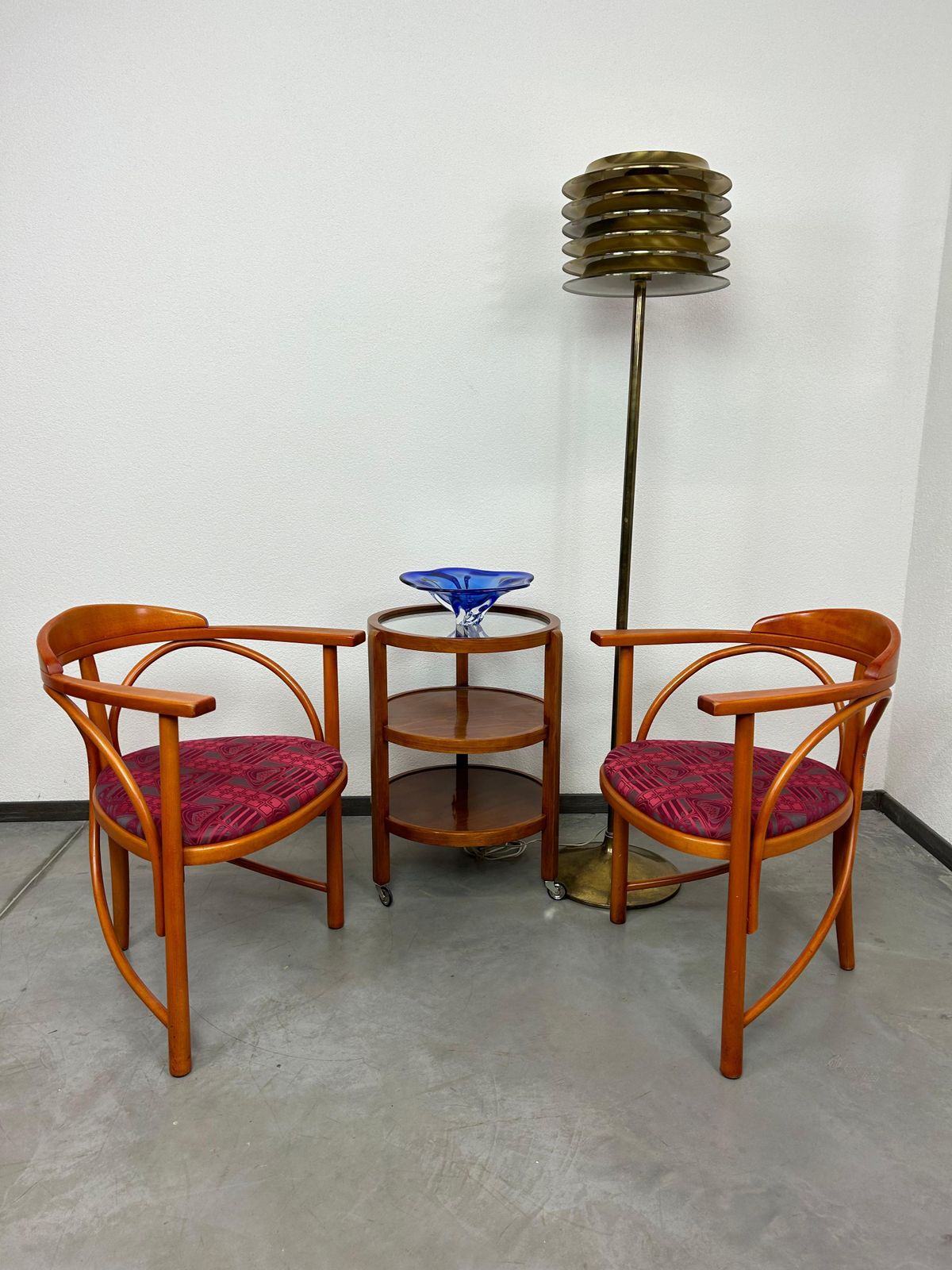 photo for sale Mid Century Design Brass Floor Lamp By Kari Ruokonen For Lynx Finland