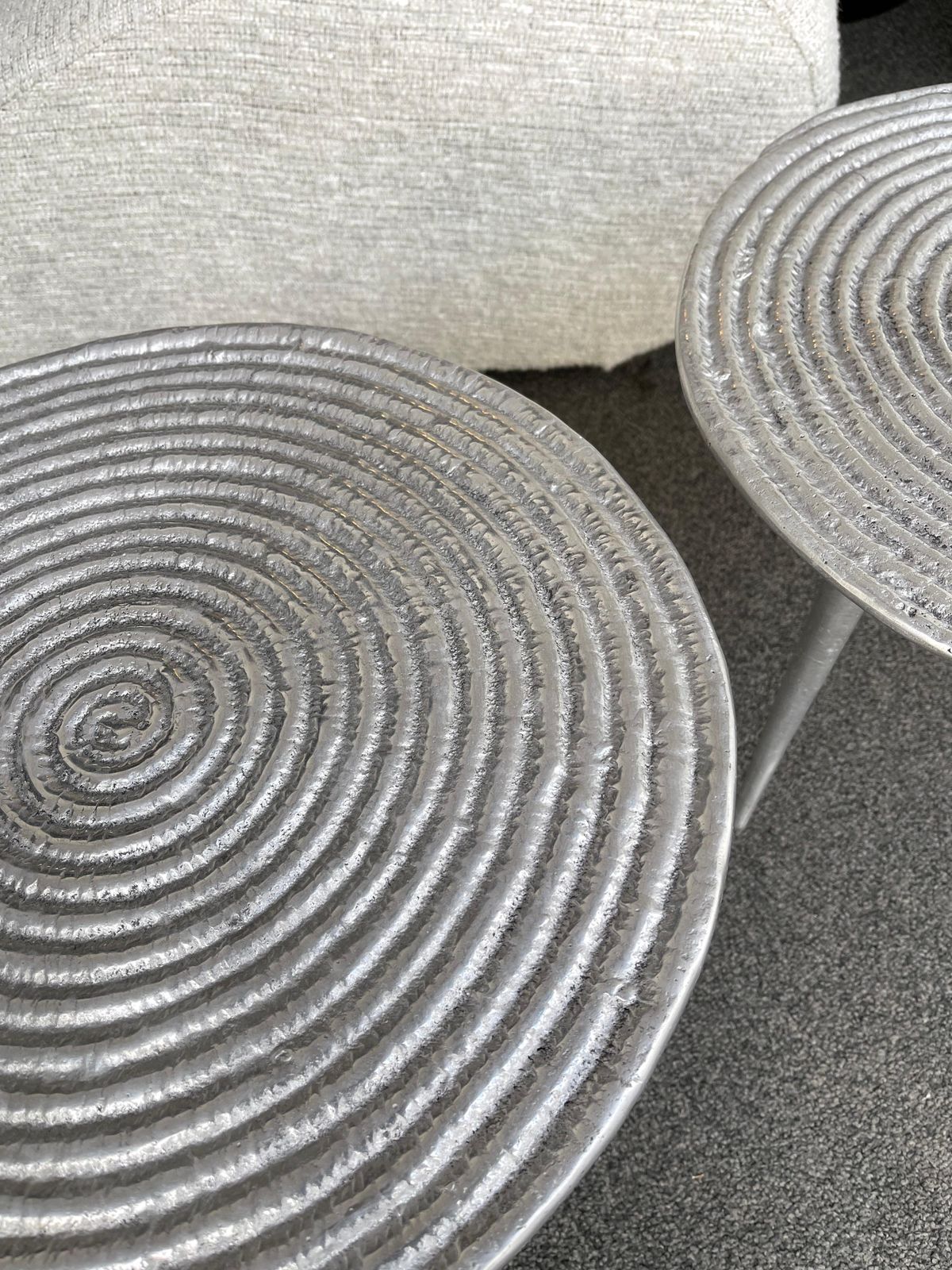 Pair Of Cast Metal Side Tables, Italy, 1990s photo 3079.0