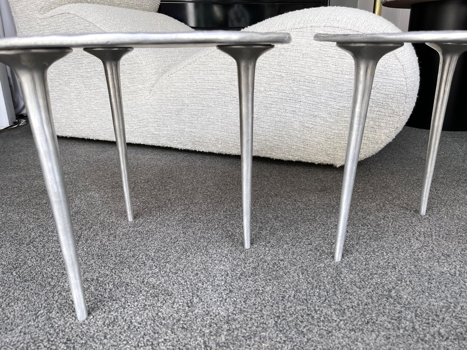 Pair Of Cast Metal Side Tables, Italy, 1990s photo buy
