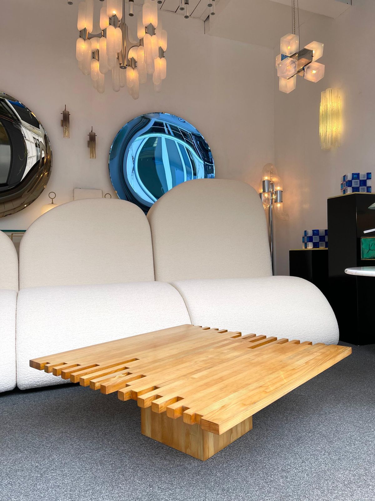 Italian Mid Century Modern Wood Coffee Table, Italy, 1970s photo for sale