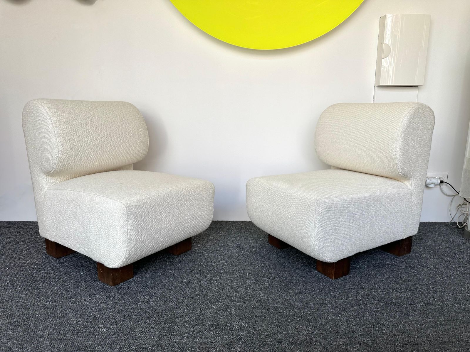 photo for sale Pair Of Slipper Chairs P, Italy, 1970s