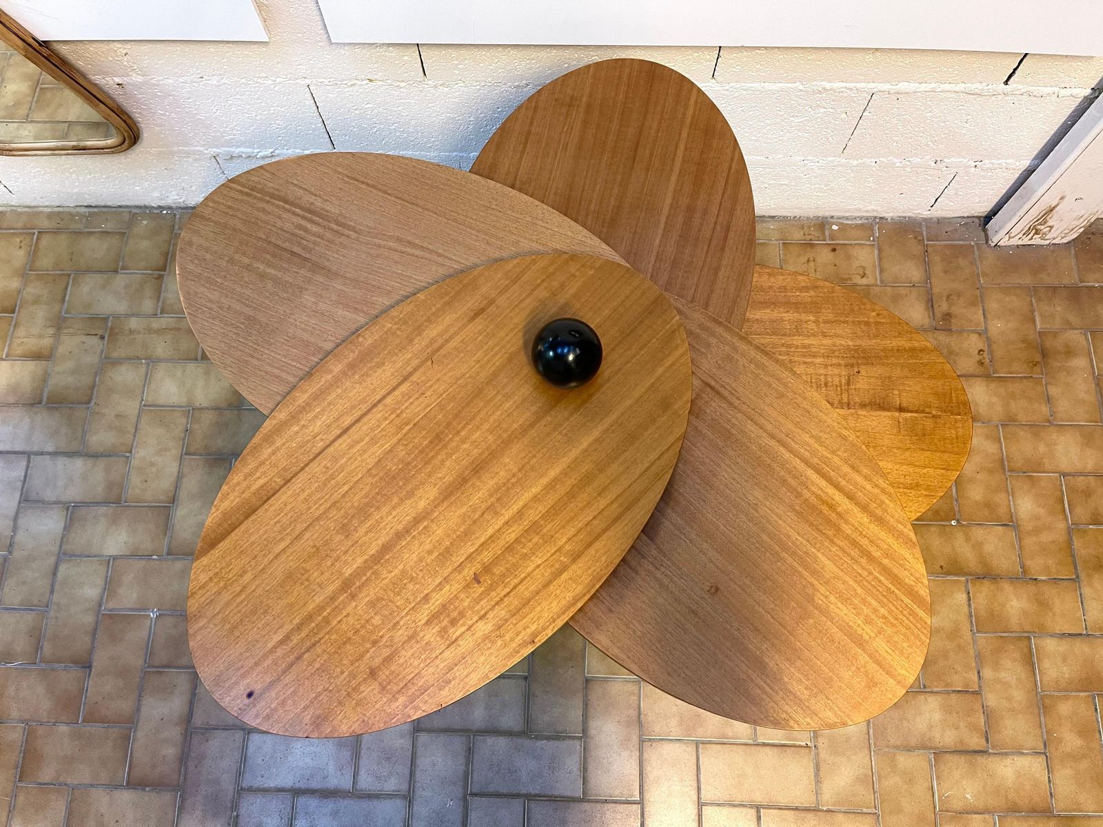 Wood Flower Modular Table. Italy, 1980s photo buy