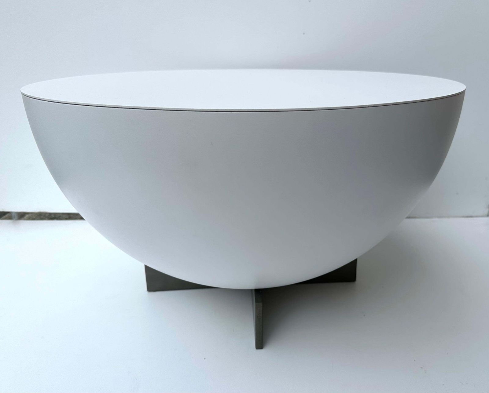 photo for sale Pair Of Side Tables Lacquered Metal By Neil David. Netherland, 2000s