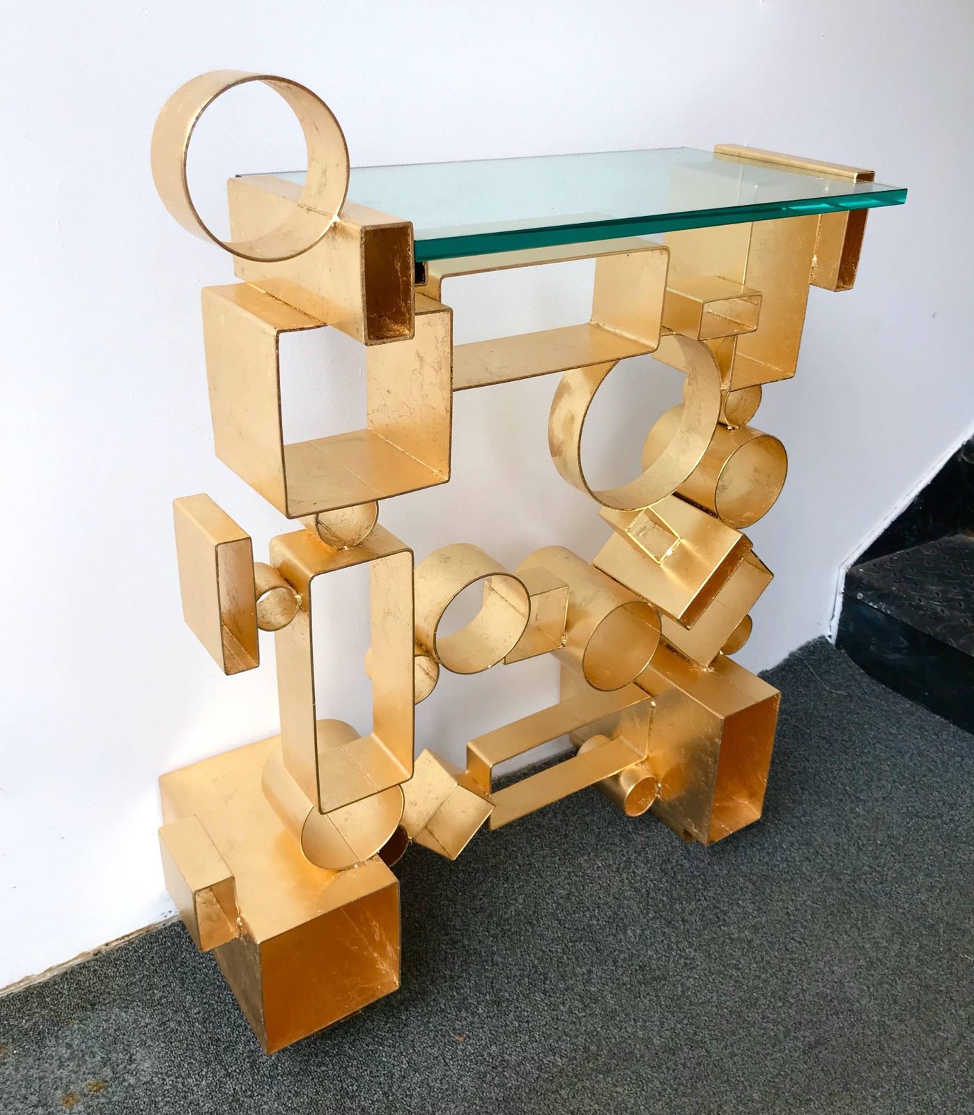 Contemporary Pair Of Console Geometry By Antonio Cagianelli, Italy photo Furniture