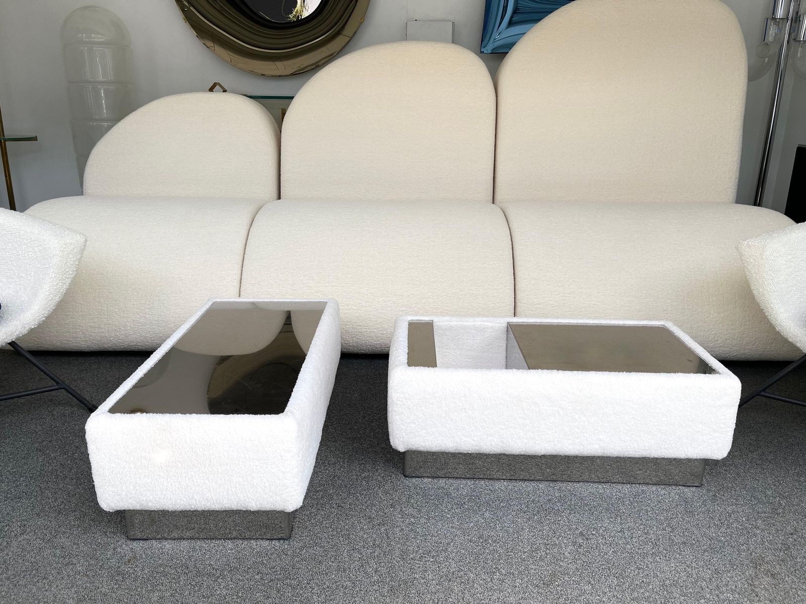 Pair Of Side Tables Kenthia By Ernesto Radaelli For Saporiti, Italy, 1970s photo vintage
