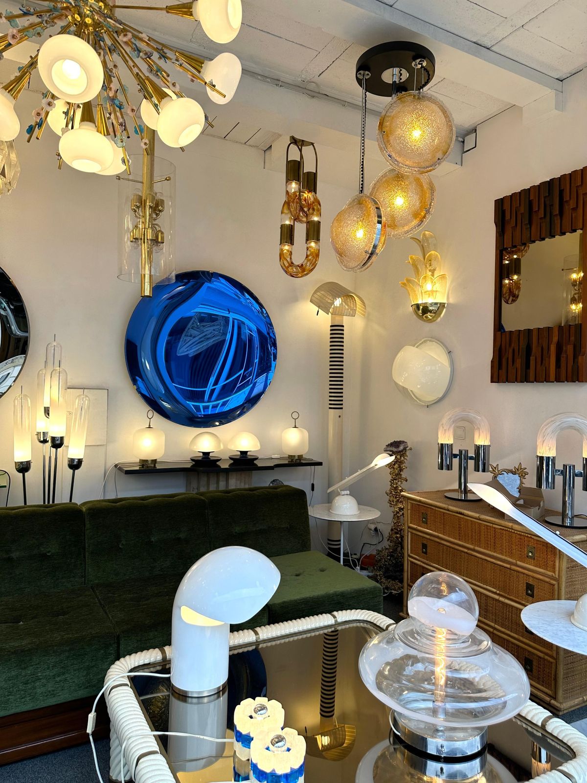 Planetarium Chandelier Amber Murano Glass And Metal By Veart, Italy, 1970s photo vinterior