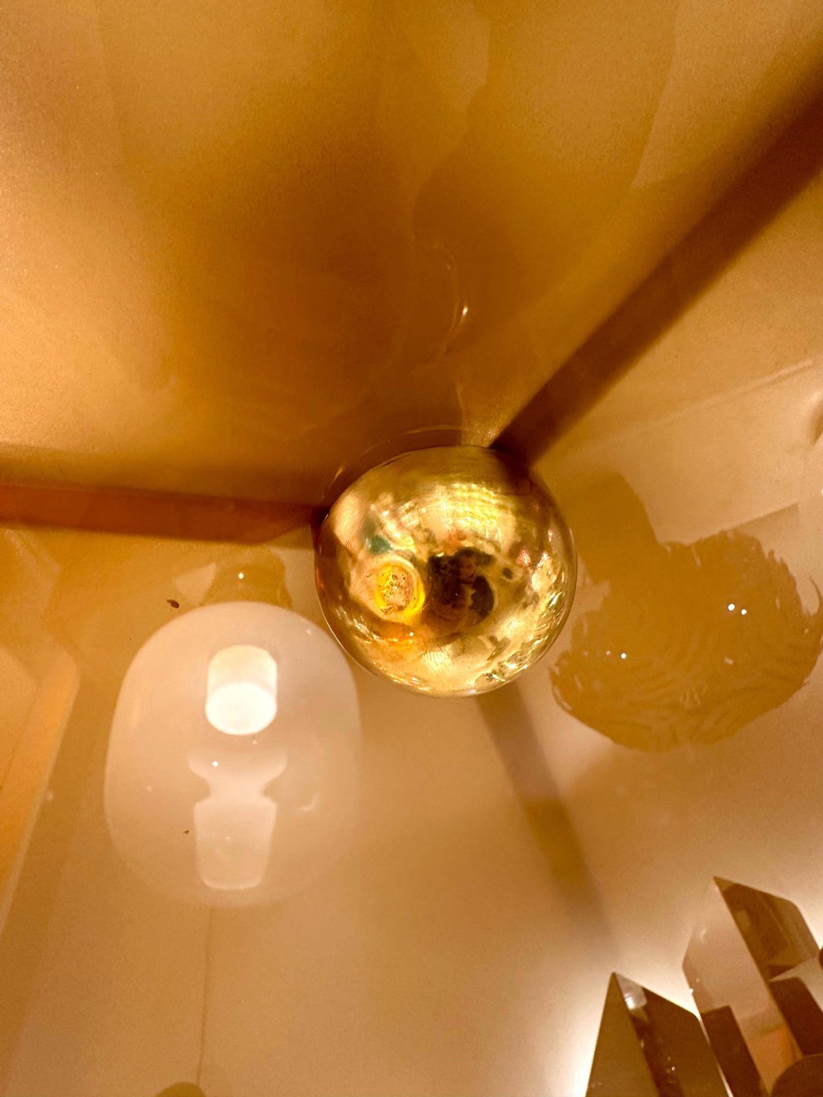 photo furniture Contemporary Circle Candy Chandelier Brass And Murano Glass , Italy