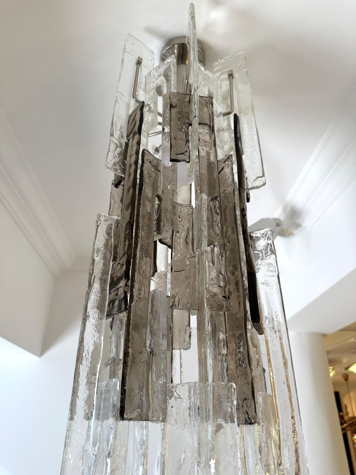Cascade Chandelier Murano Glass Ls101 By Carlo Nason For Mazzega, Italy, 1970s photo vintage