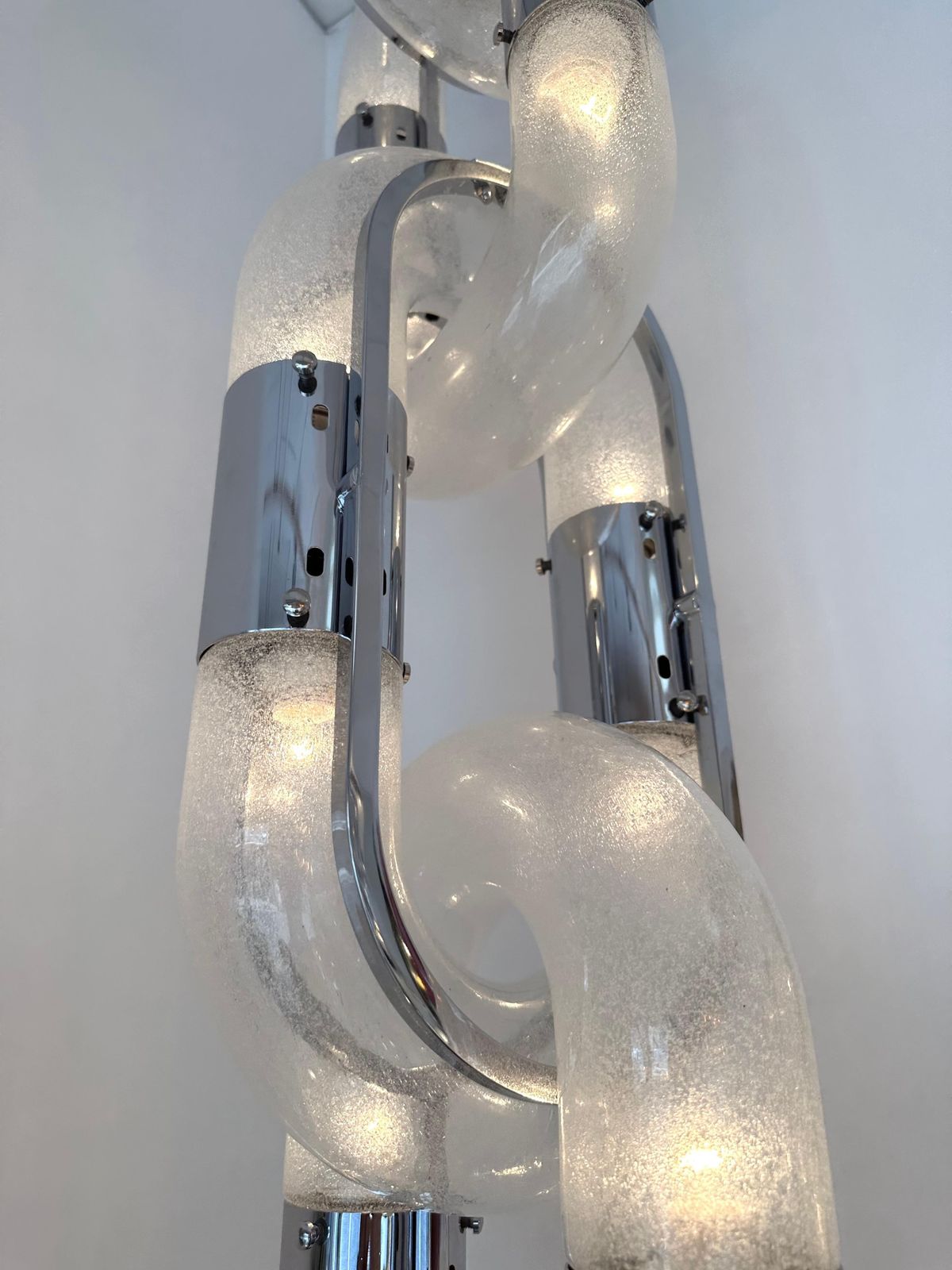 photo furniture Chandelier Murano Glass And Metal By Aldo Nason For Mazzega, Italy, 1970s
