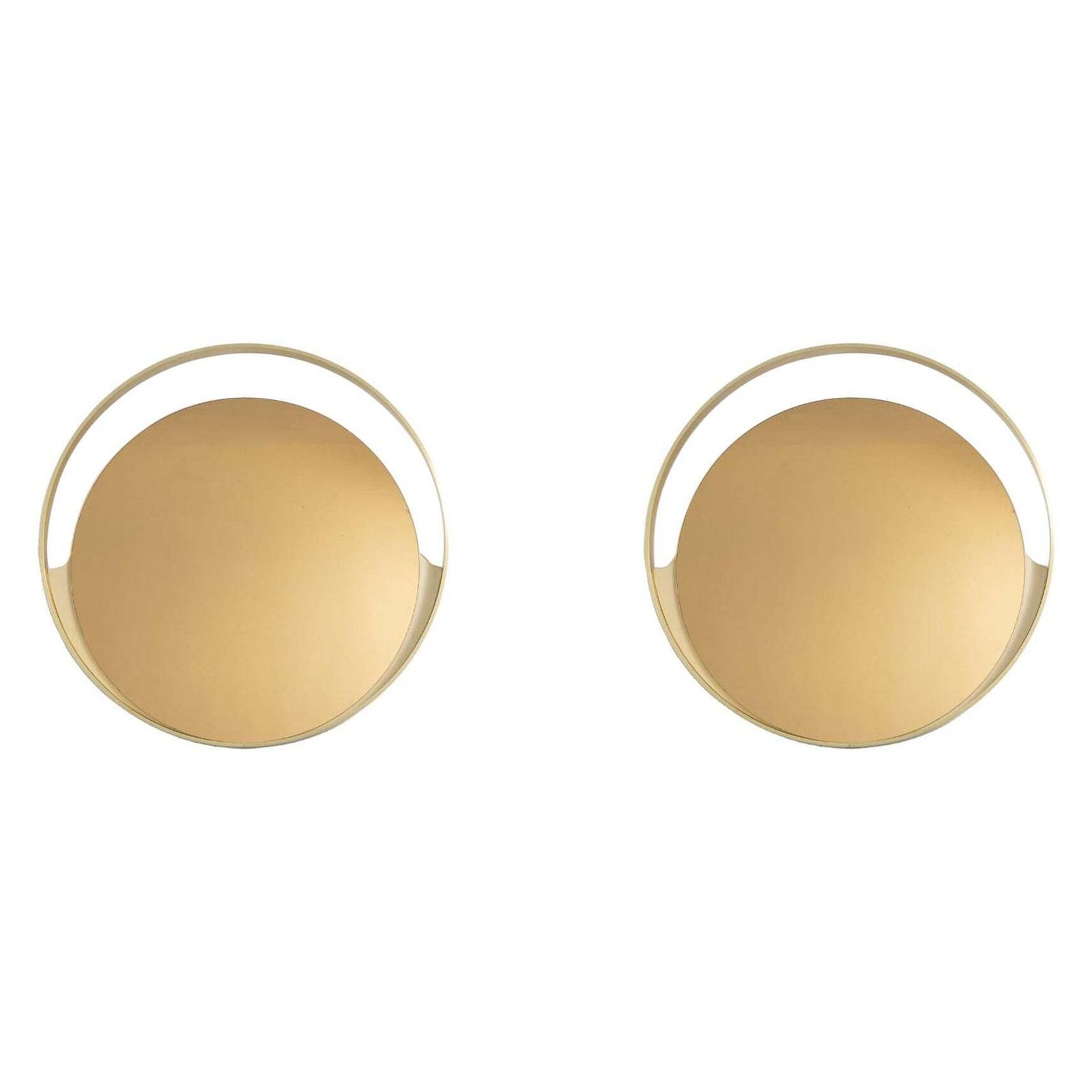 Brass Round Mirror Gold Tinted Glass By Modernindustria, Italy, 1970s