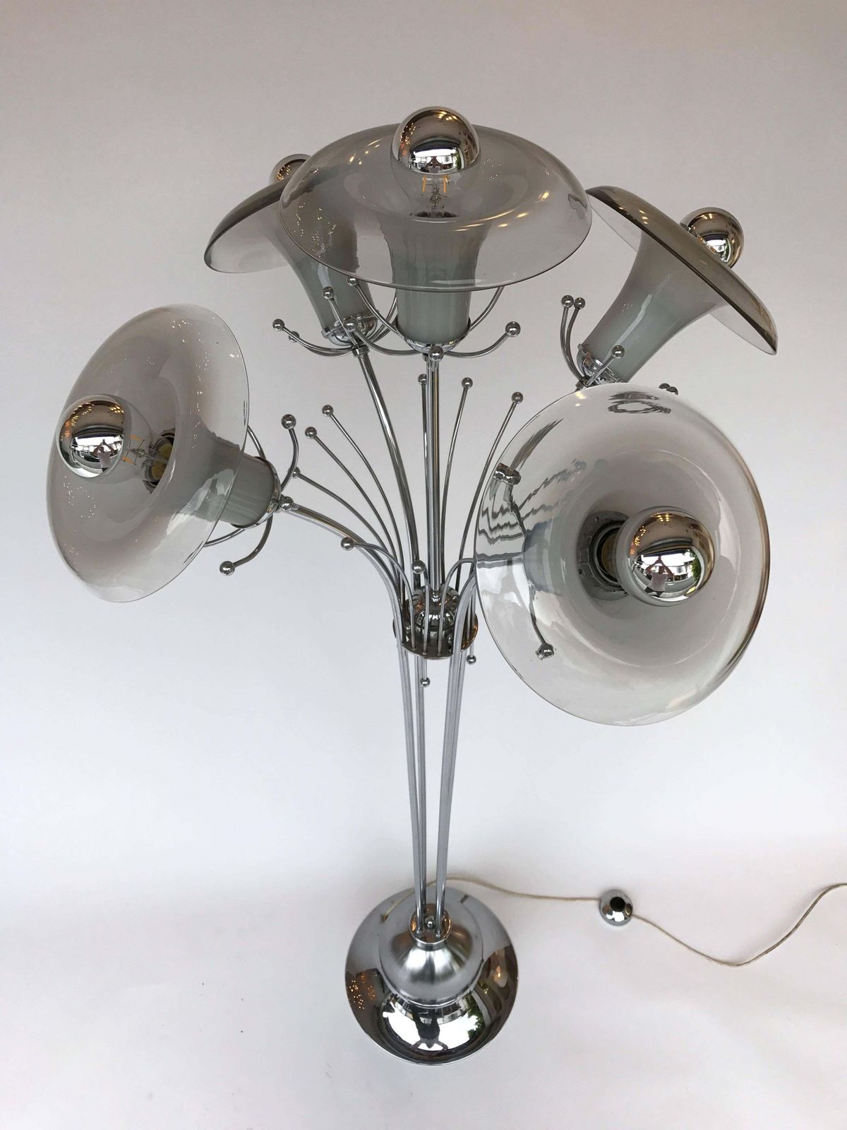 Floor Lamp Flower Murano Glass, Italy, 1970s photo for sale