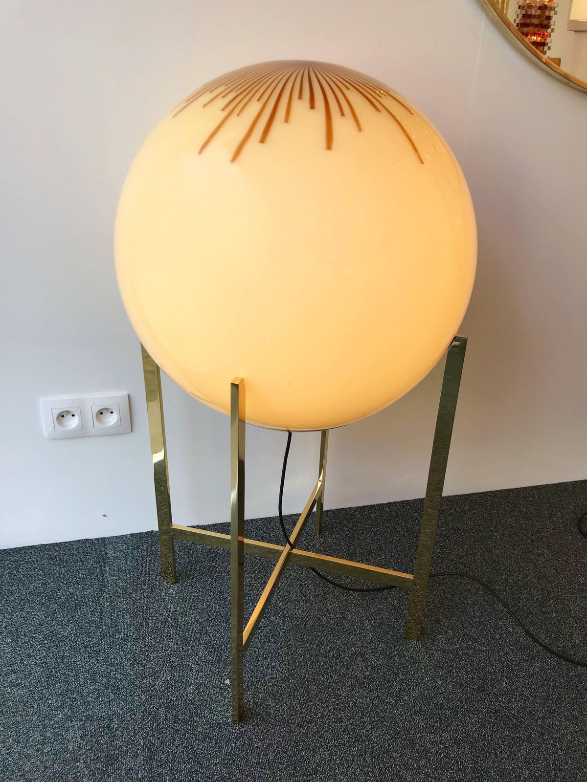 Brass And Glass Floor Lamp By La Murrina Murano, Italy, 1990s photo buy