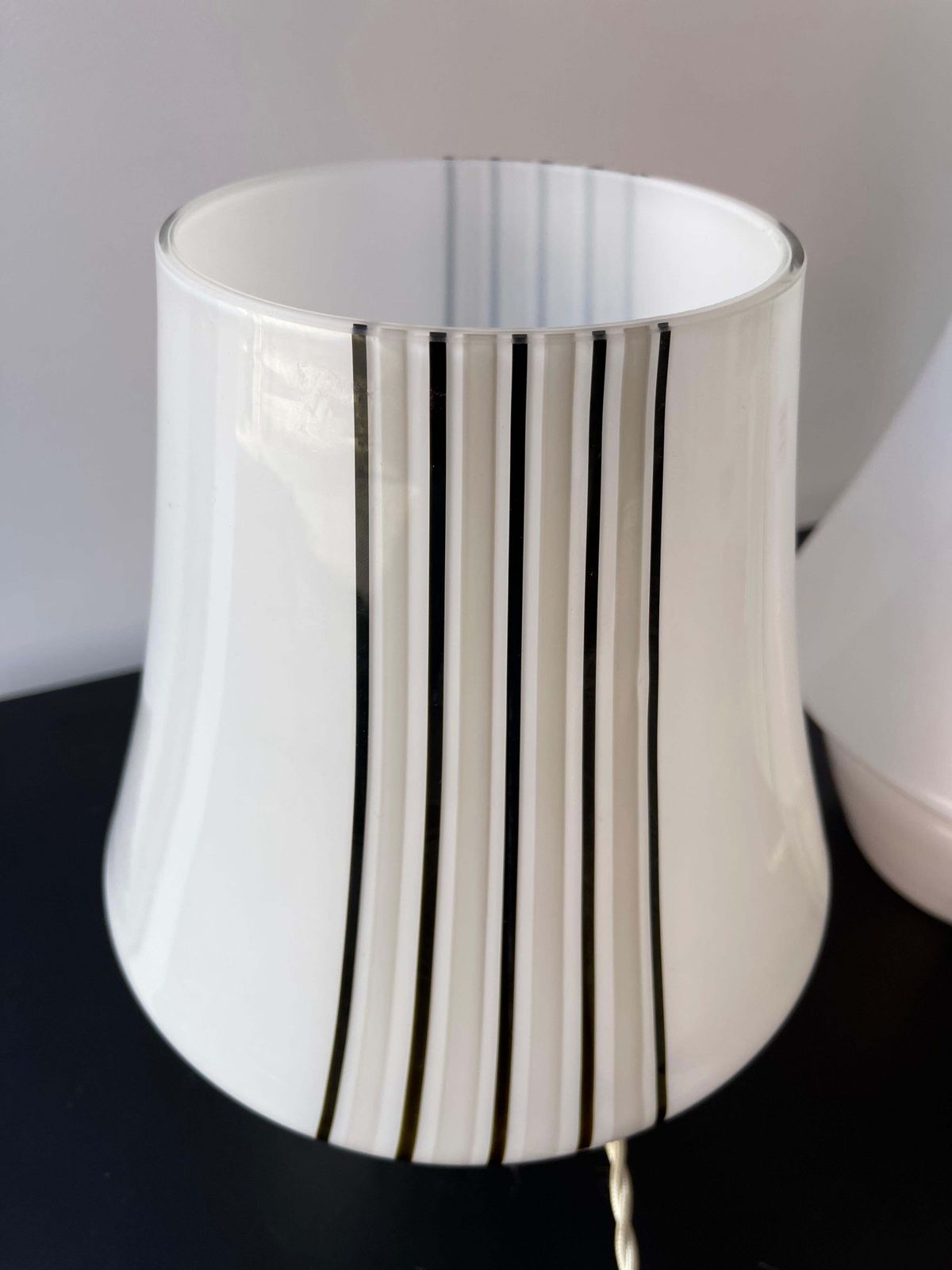 2480.0 Pair Of Stripe Murano Glass Lamps, Italy, 1970s photo