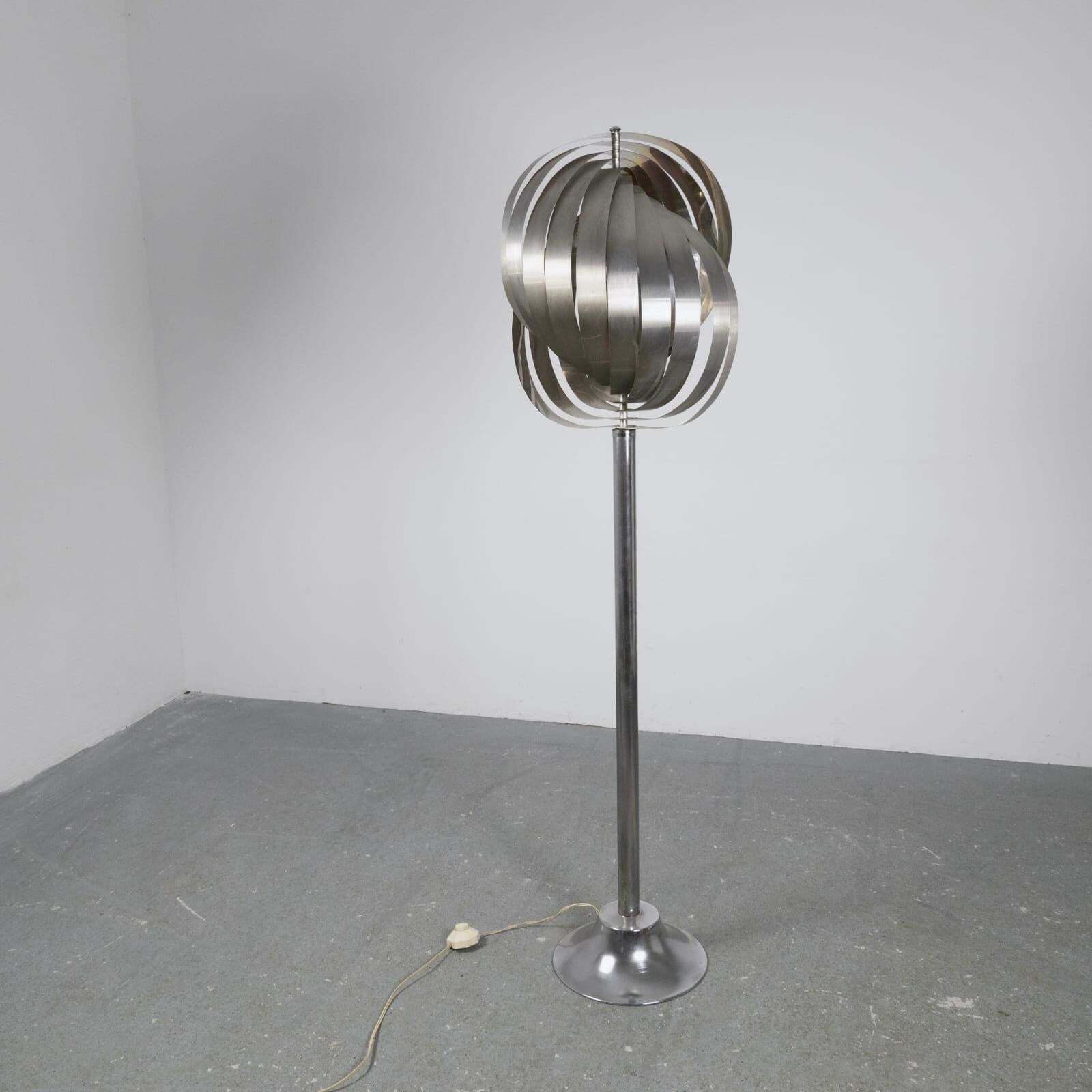 photo furniture Space Age Metal Floor Lamp By Henri Mathieu, France, 1970s