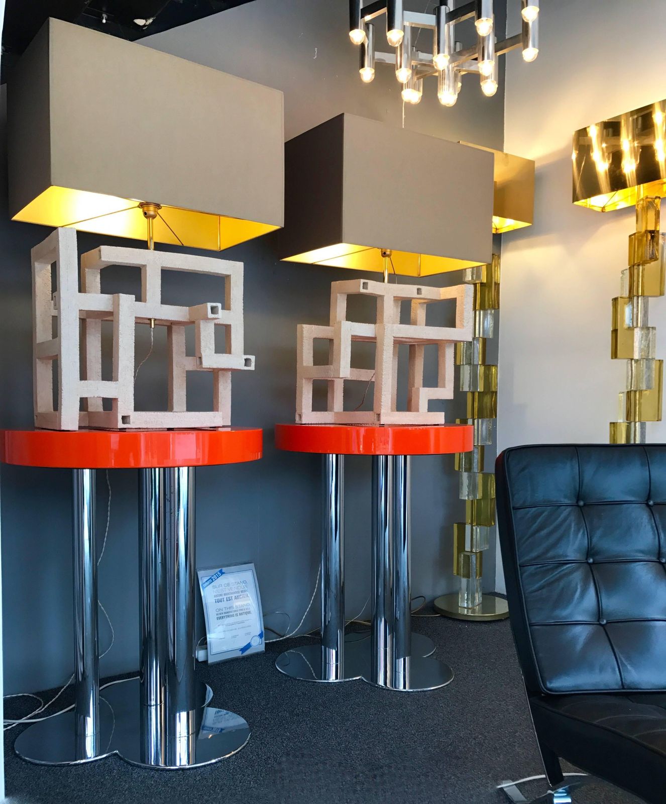 Contemporary Ceramic Lamp Labyrinth, Italy photo vinterior