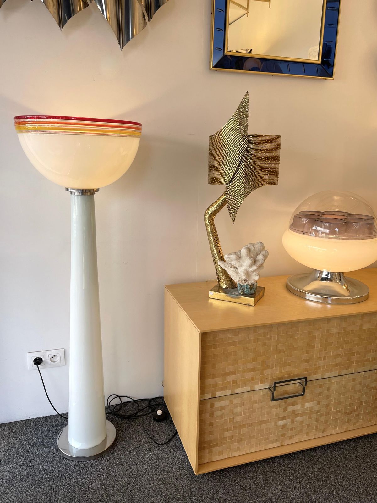 Murano Glass Floor Lamp By Roberto Pamio For Leucos, Italy, 1970s photo 3250.0