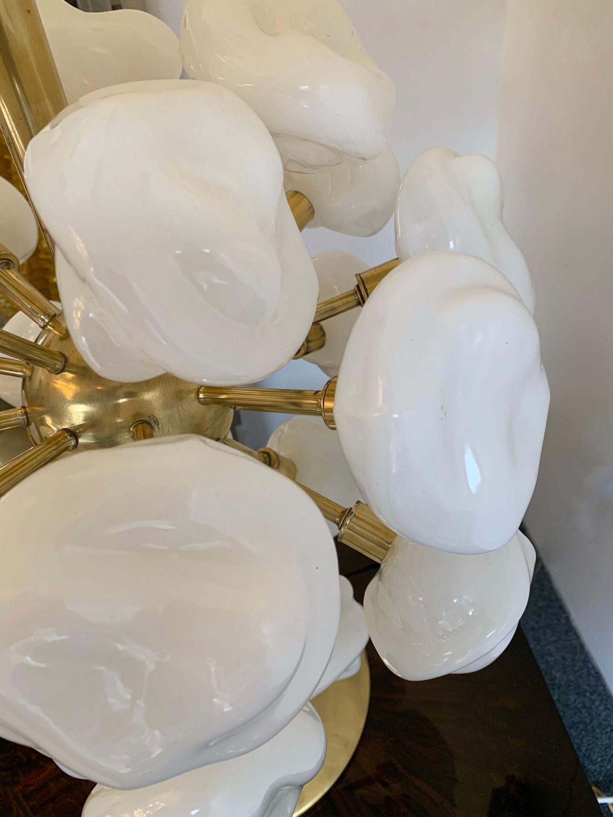 Contemporary Brass Sputnik Murano Glass Cloud Lamp, Italy photo 2993.0