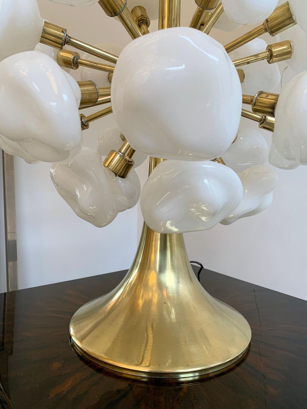 Contemporary Brass Sputnik Murano Glass Cloud Lamp, Italy photo vinterior