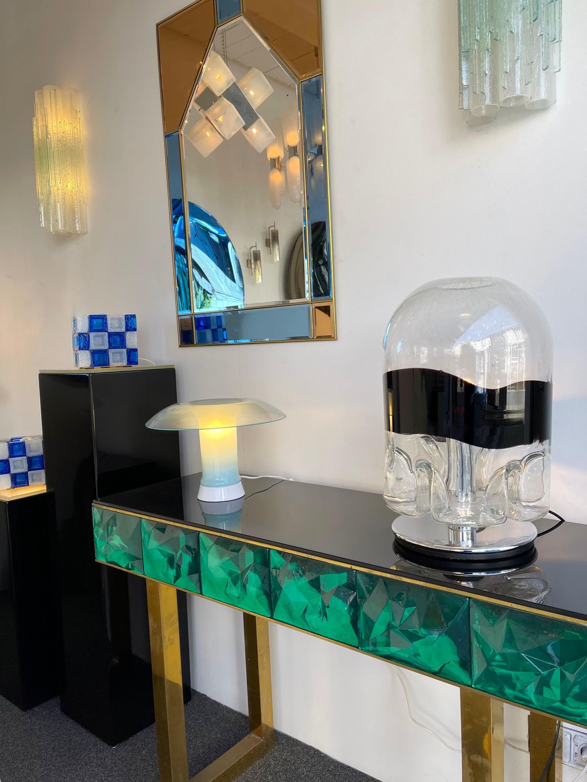Casper Lamp Murano Glass And Metal By Toni Zuccheri For Veart, Italy, 1980s photo buy