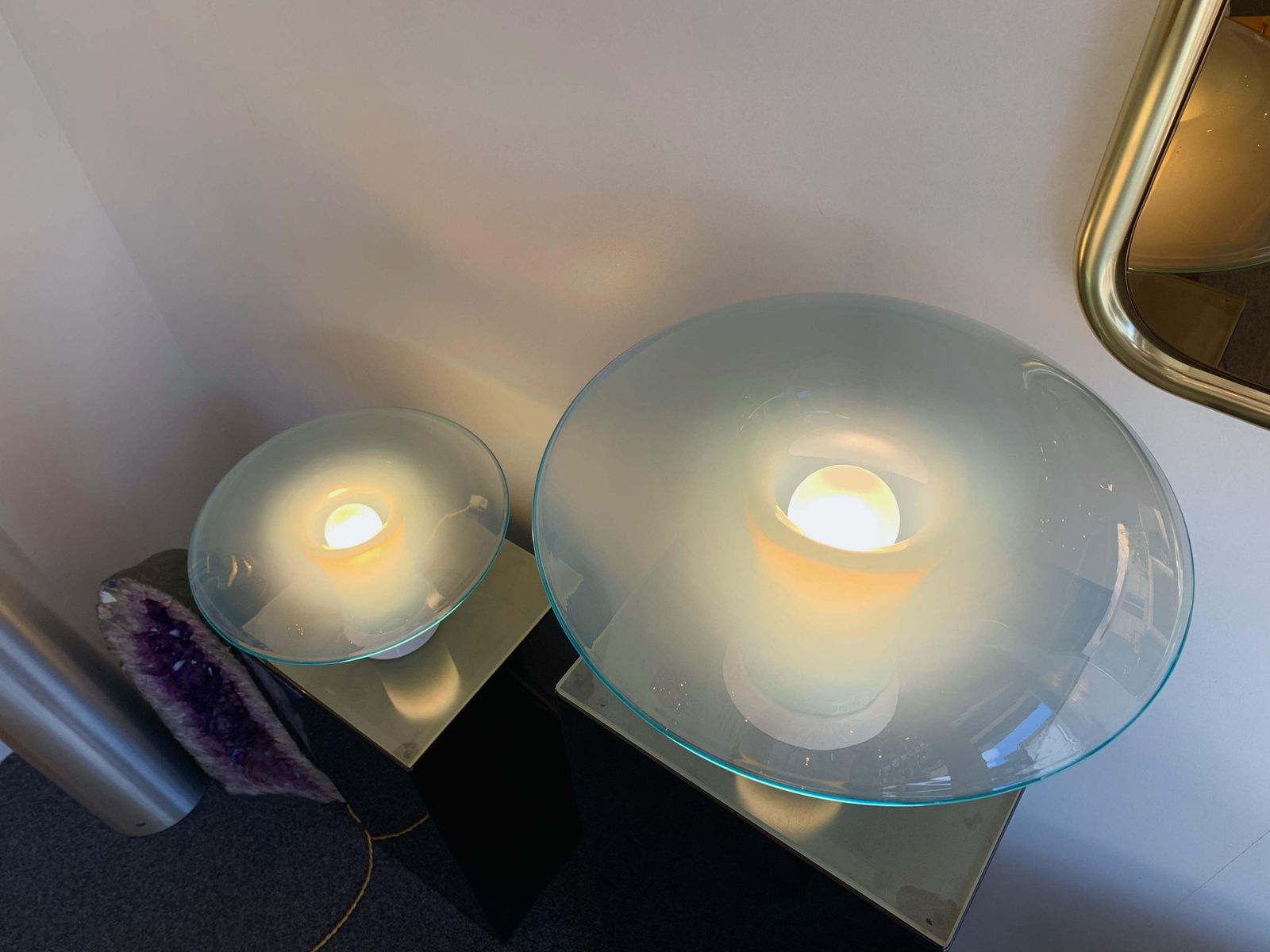 Pair Of Murano Glass Lamps By Carlo Nason For Selenova, Italy, 1970s photo buy