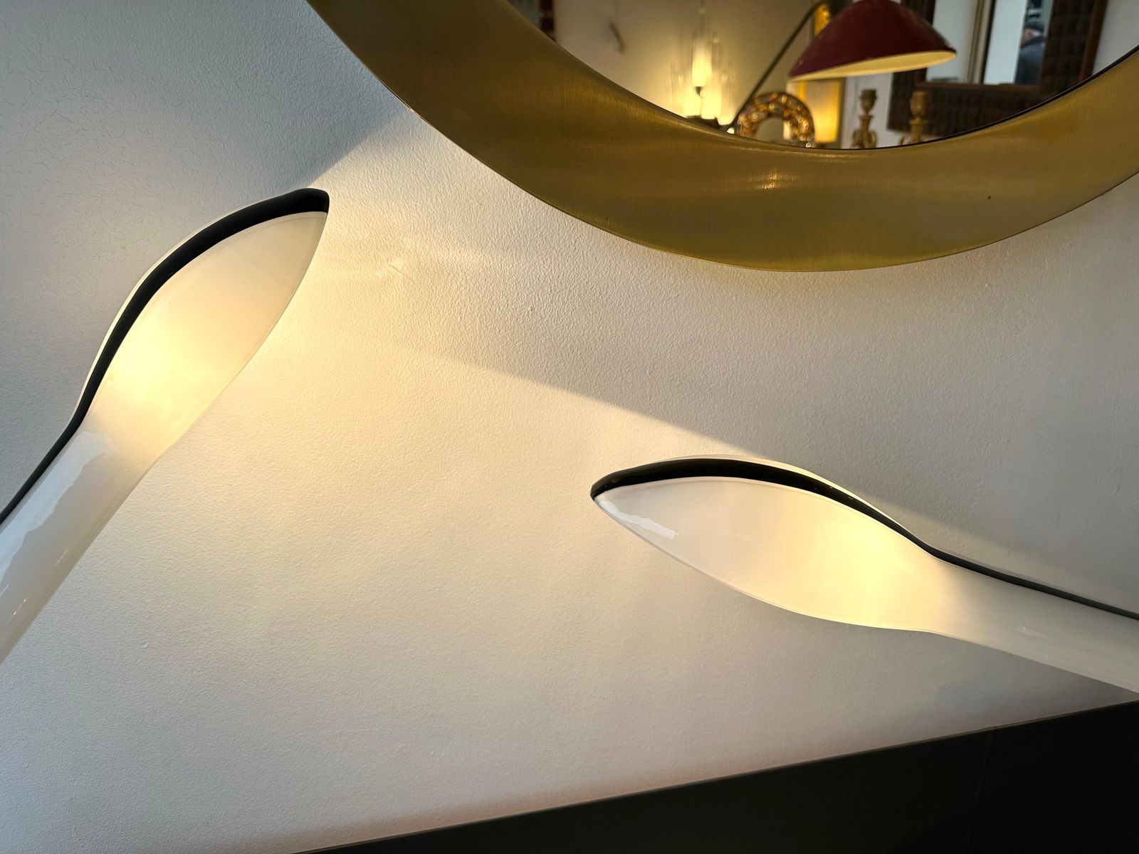 Pair Of Lamps Murano Glass And Metal By Itre, Italy, 1980s photo furniture
