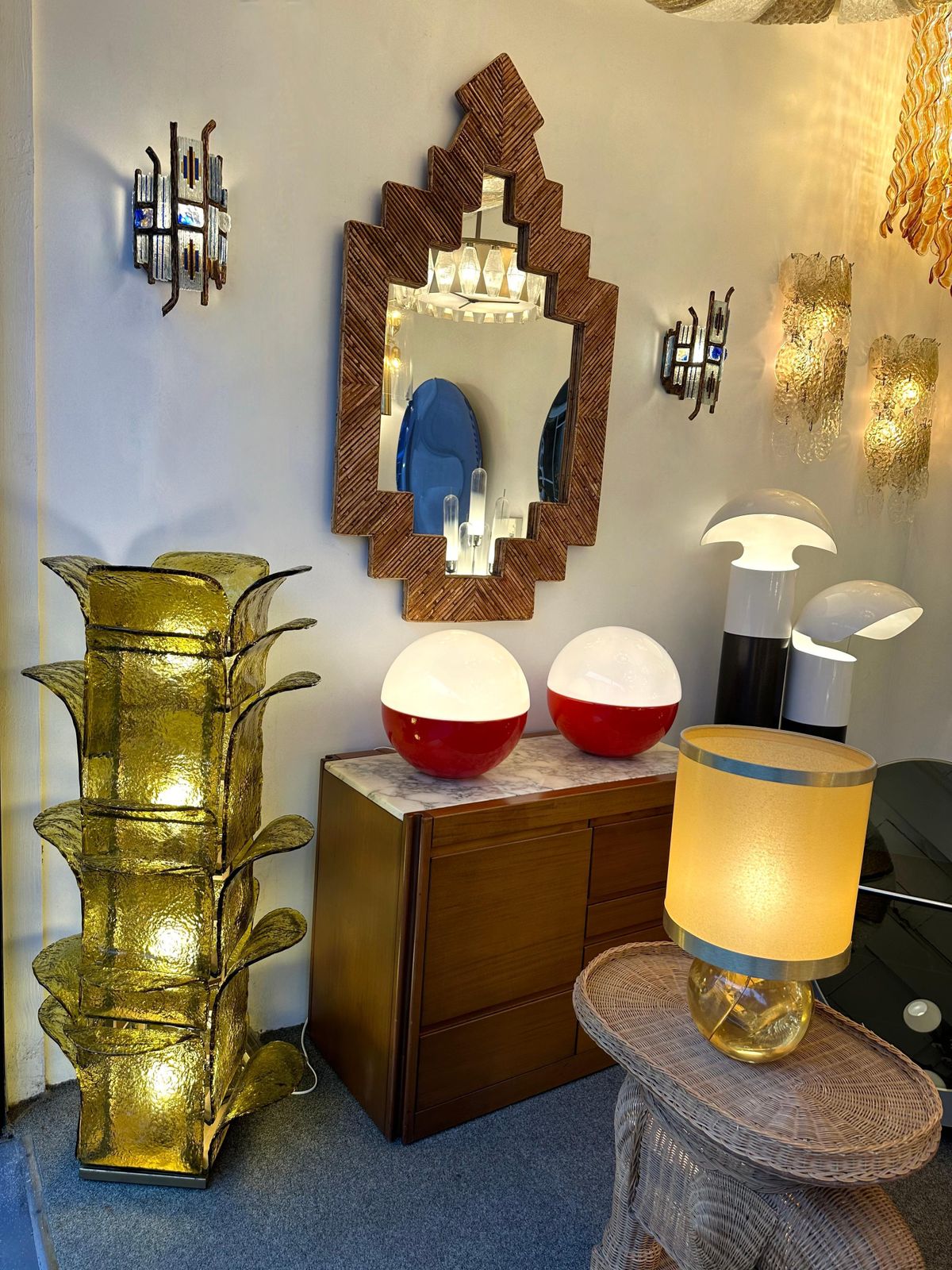 Cactus Floor Lamp Murano Glass By Carlo Nason For Mazzega, Italy, 1970s photo furniture
