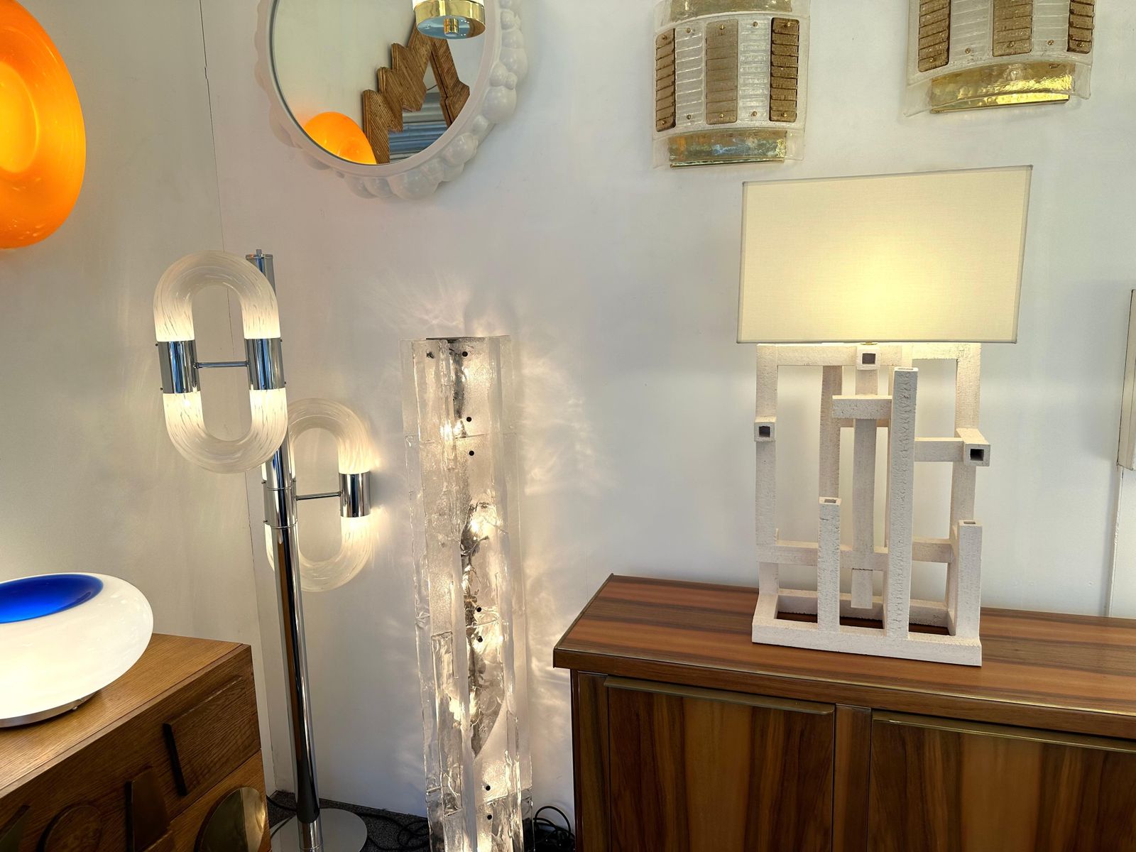 Contemporary Pair Of Labyrinth Ceramic Lamps By Roberto Renzi. Italy photo 5559.0