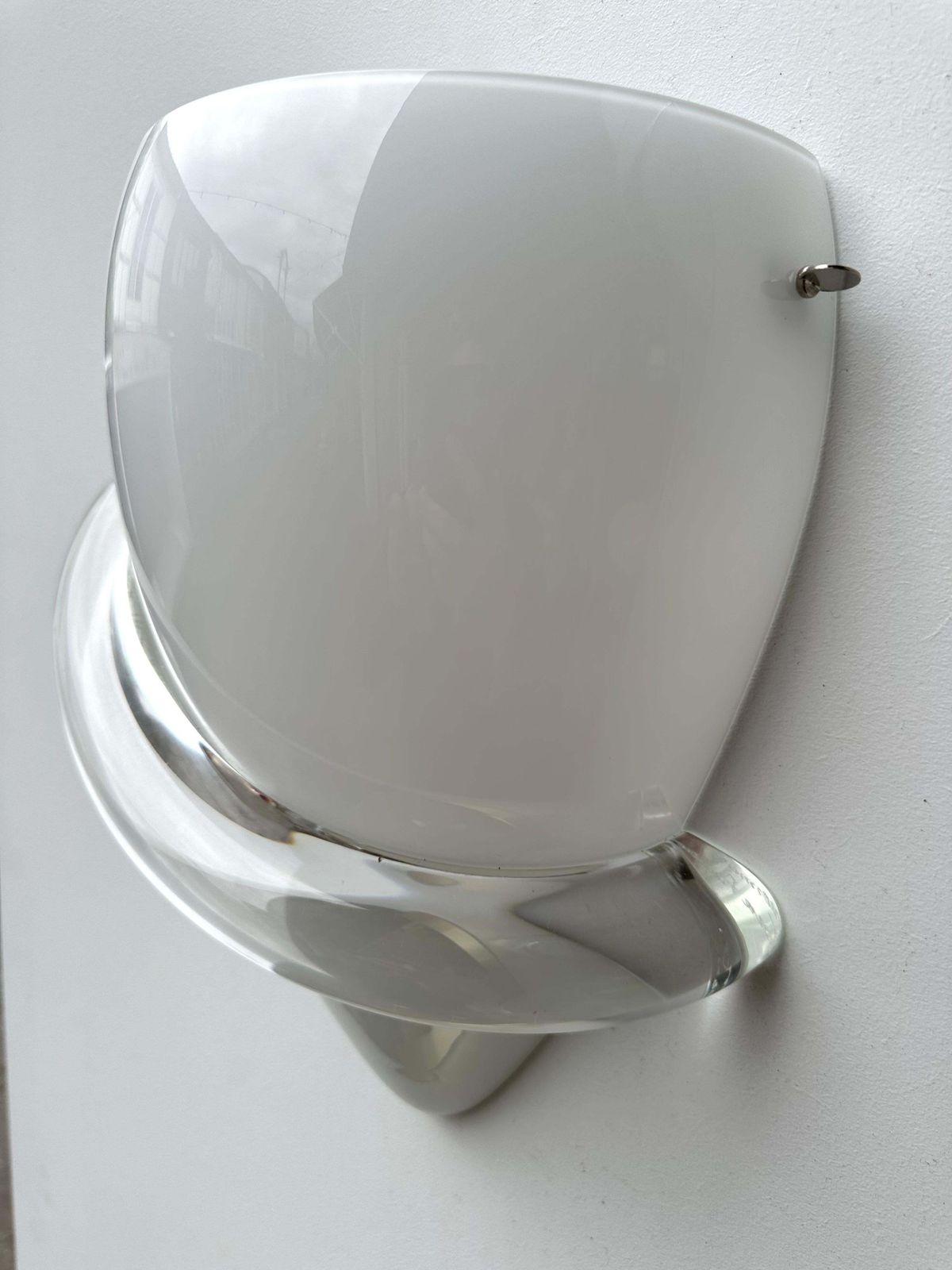photo furniture Pair Of Sconces Swan Murano Glass By Tina Aufiero For Venini, Italy, 1990s