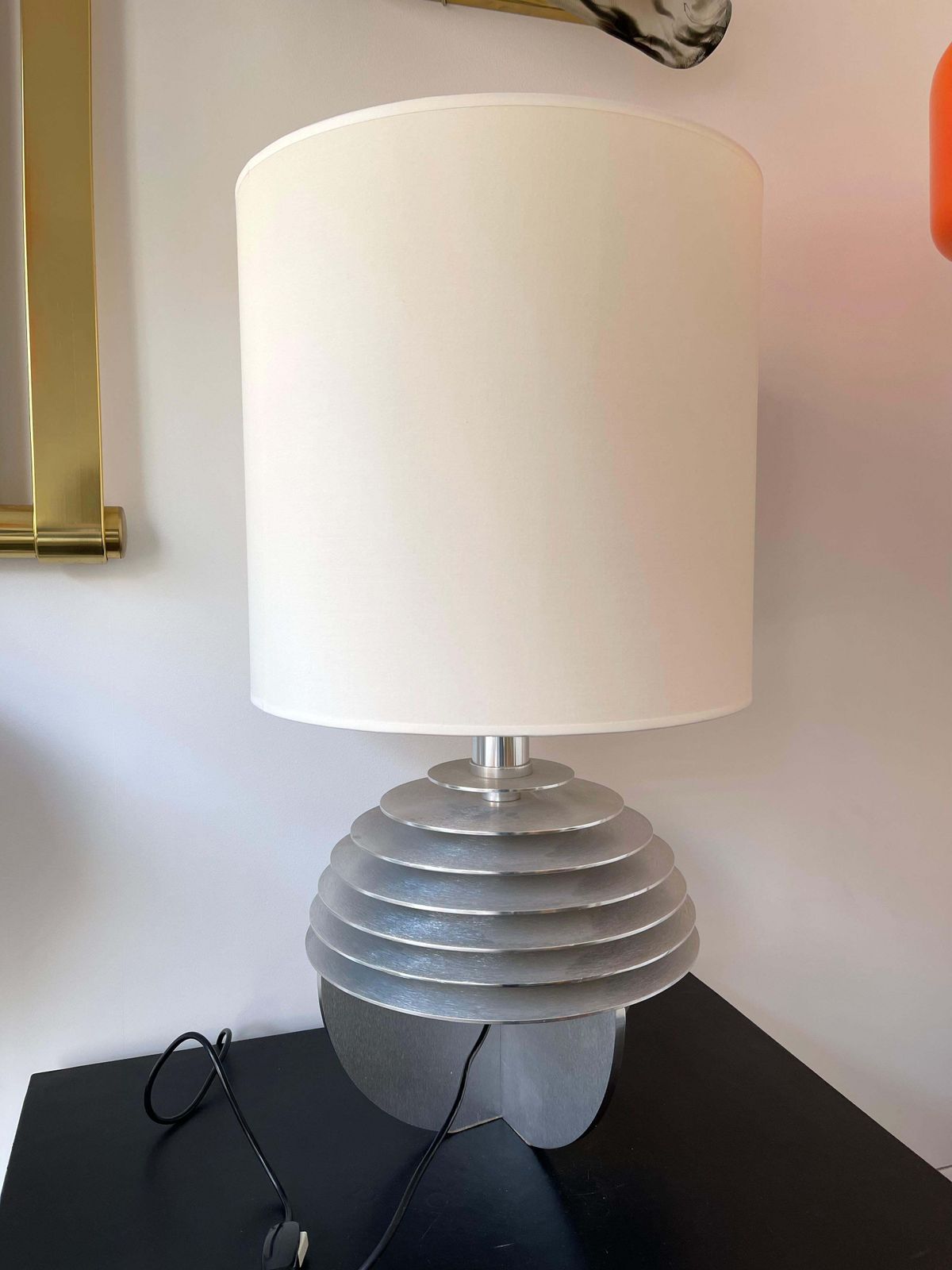 Pair Of Metal Saturn Lamps By Banci, Italy, 1970s photo vinterior
