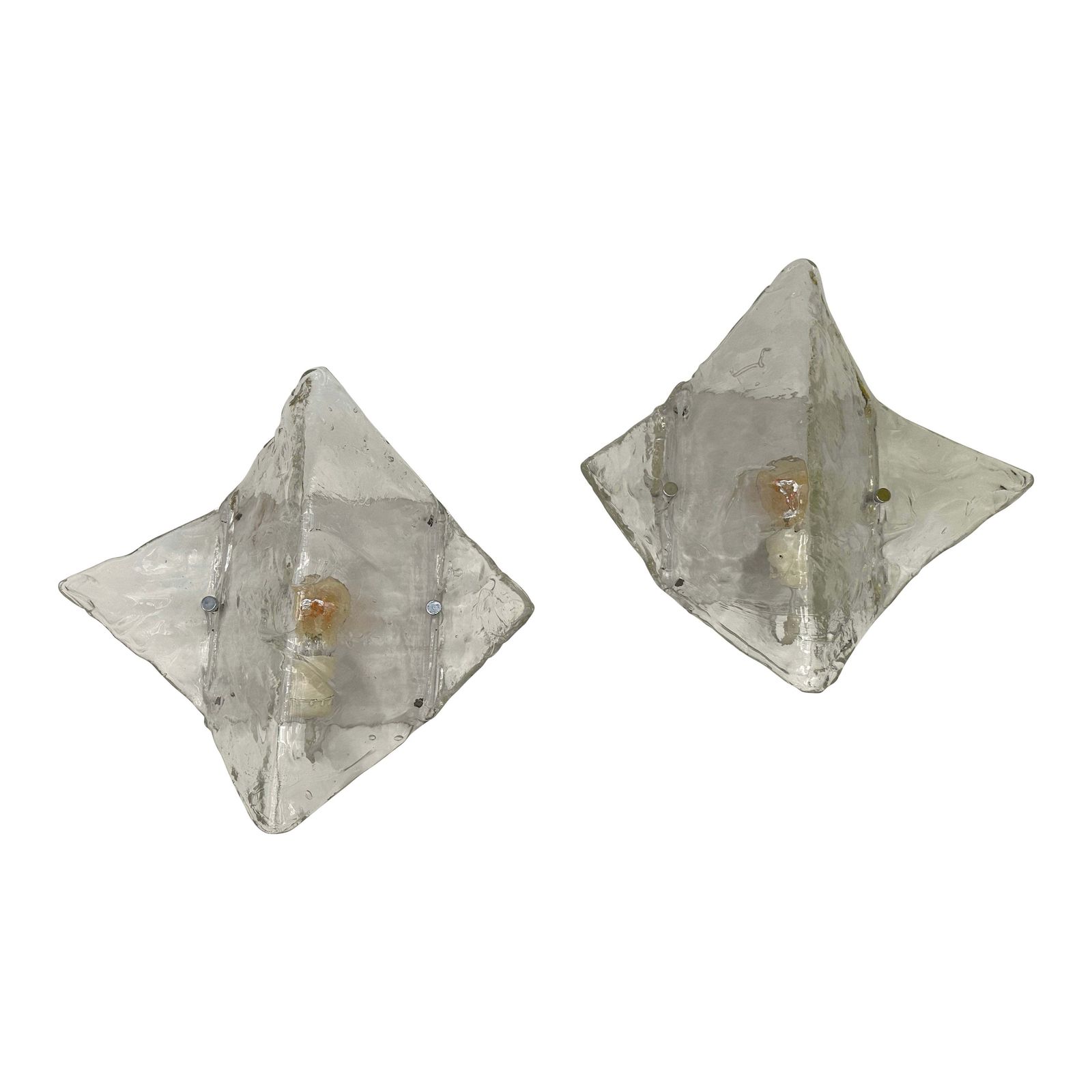 Pair Of Sconces Lp253 Murano Glass By Carlo Nason For Mazzega, Italy, 1970s