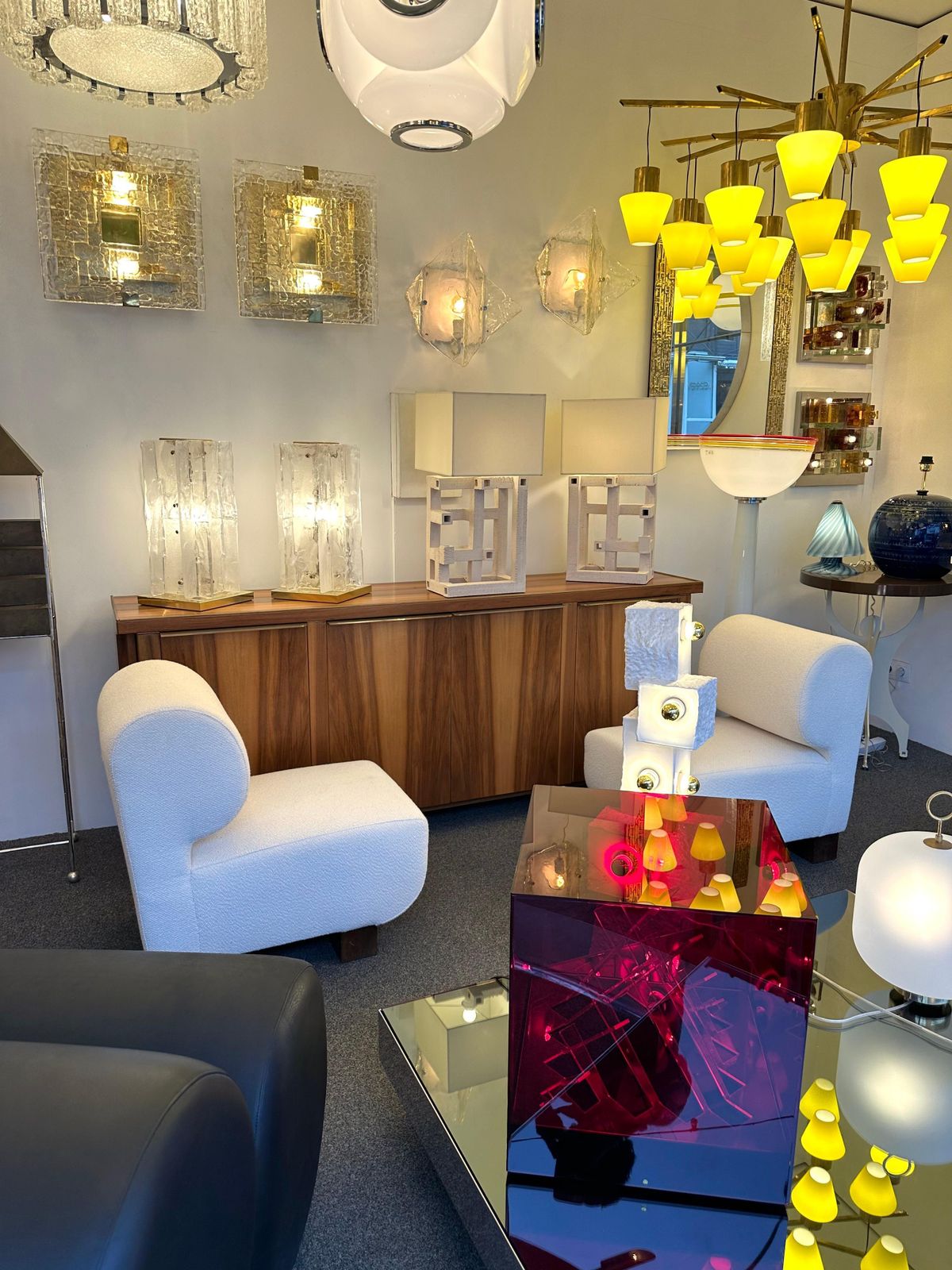 Pair Of Sconces Lp253 Murano Glass By Carlo Nason For Mazzega, Italy, 1970s photo Lighting