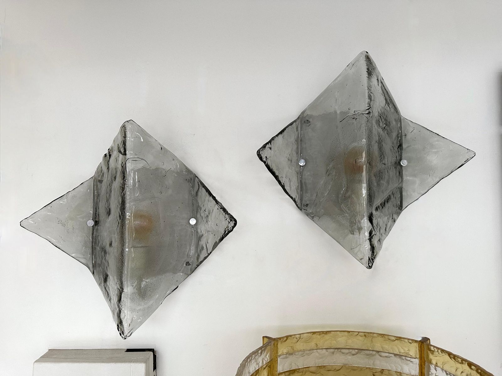 Pair Of Sconces Lp253 Murano Glass By Carlo Nason For Mazzega, Italy, 1970s photo Lighting