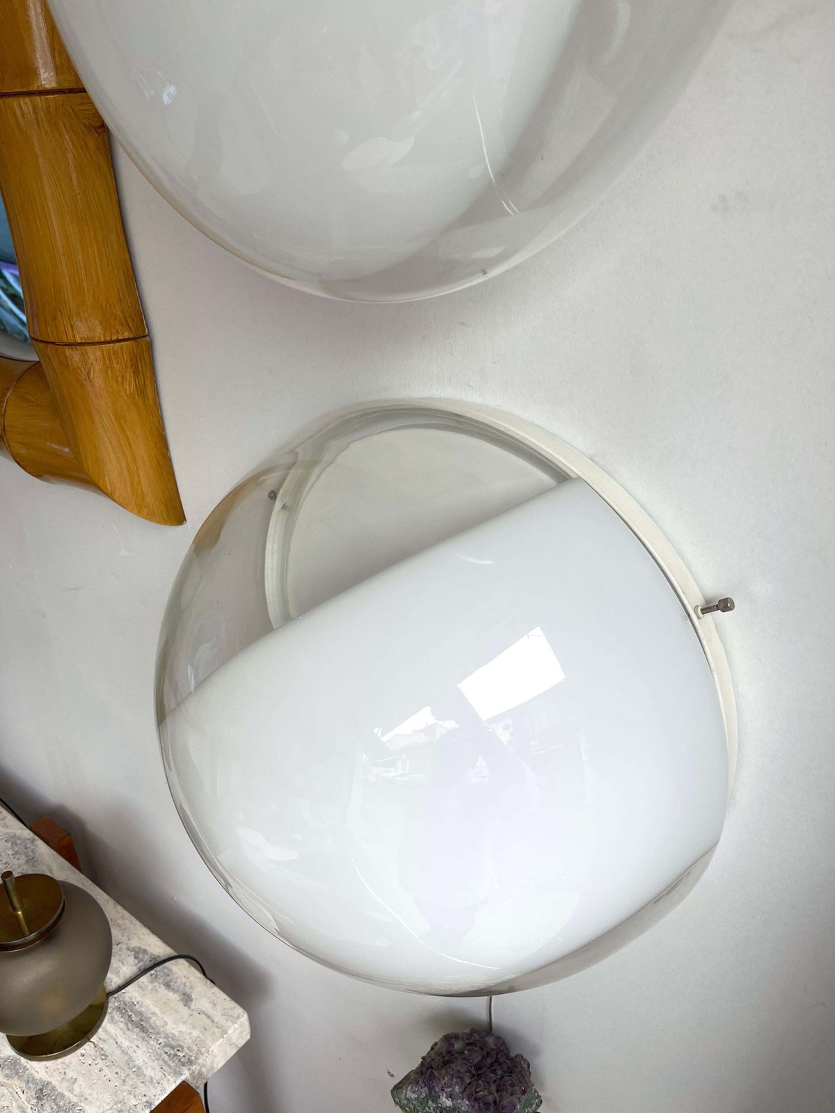 photo furniture Pair Of Sconces Murano Glass Lp245 By Mazzega, Italy, 1970s
