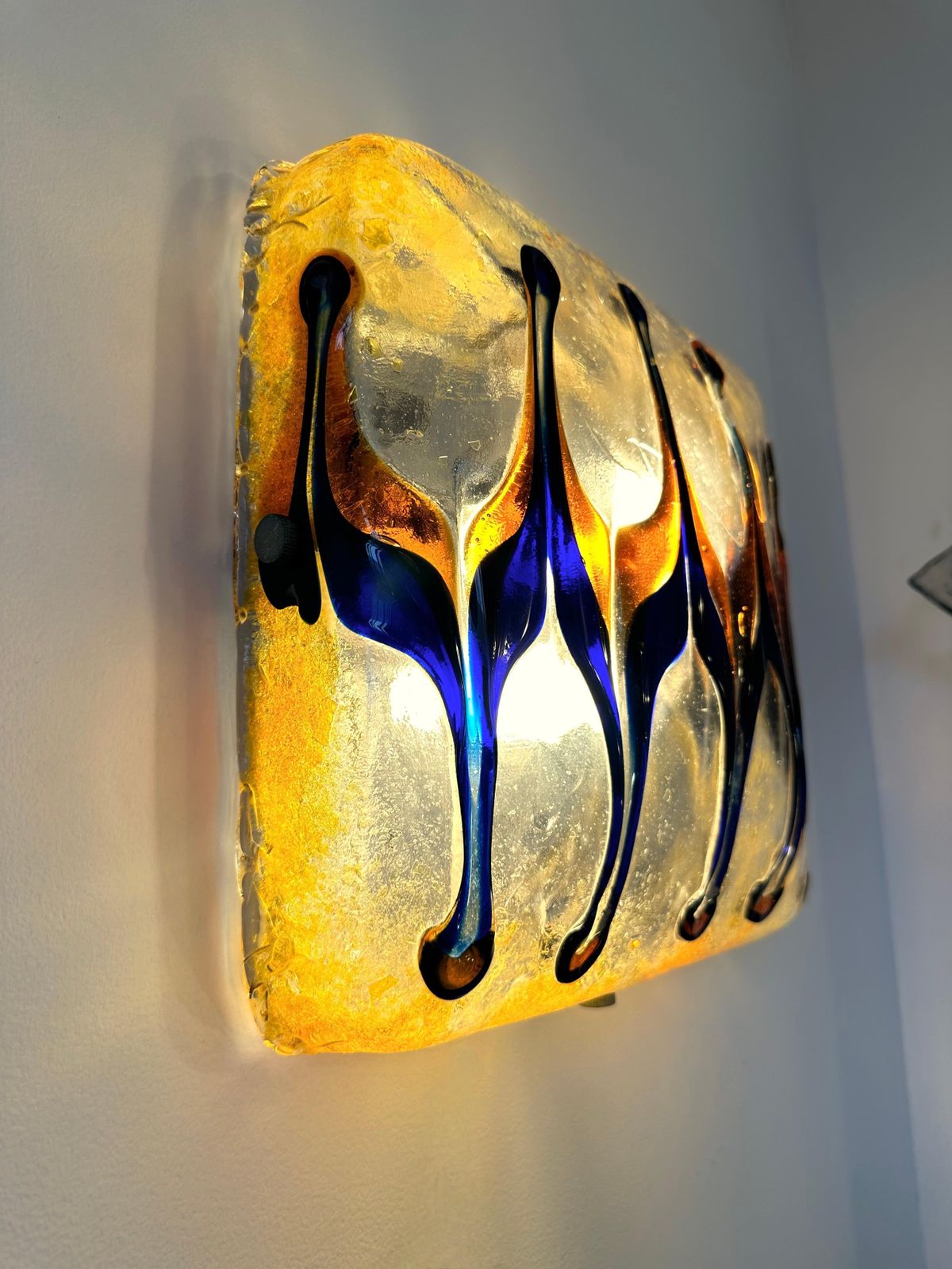 photo furniture Pair Of Sconces Harlequin Murano Glass. Italy, 1970s