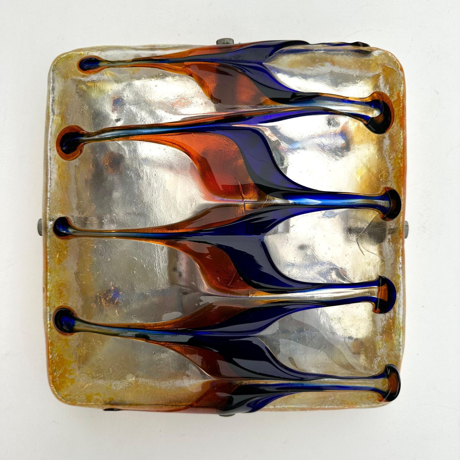3250.0 Pair Of Sconces Harlequin Murano Glass. Italy, 1970s photo