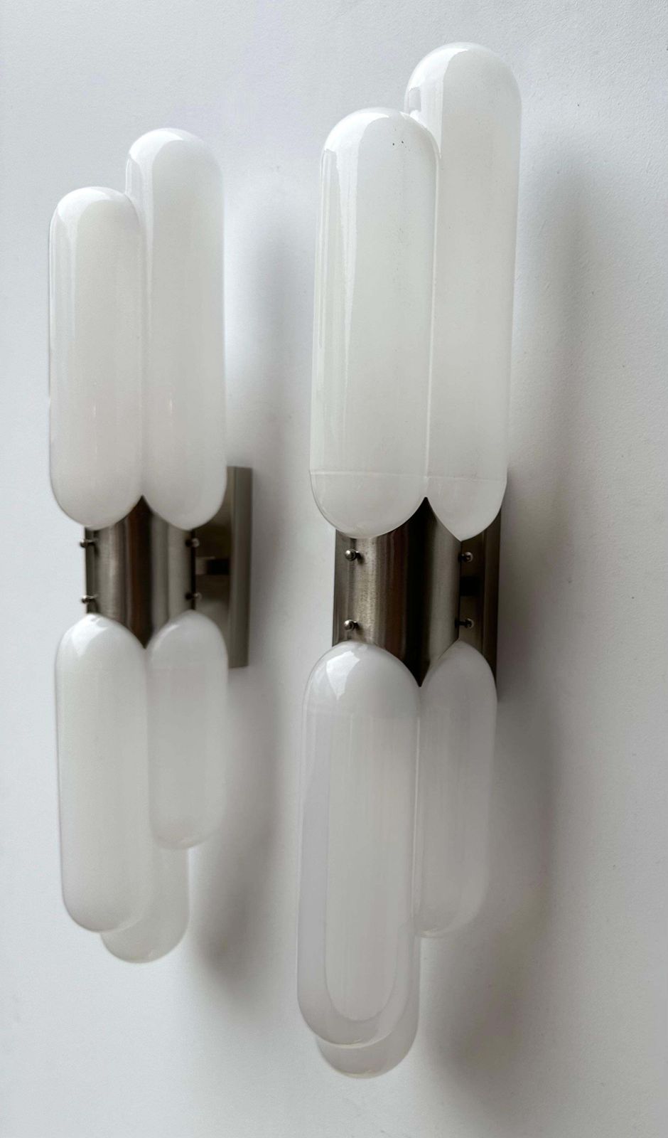 Pair Of Torpedo Murano Glass Sconces By Carlo Nason For Mazzega, Italy, 1970s photo for sale