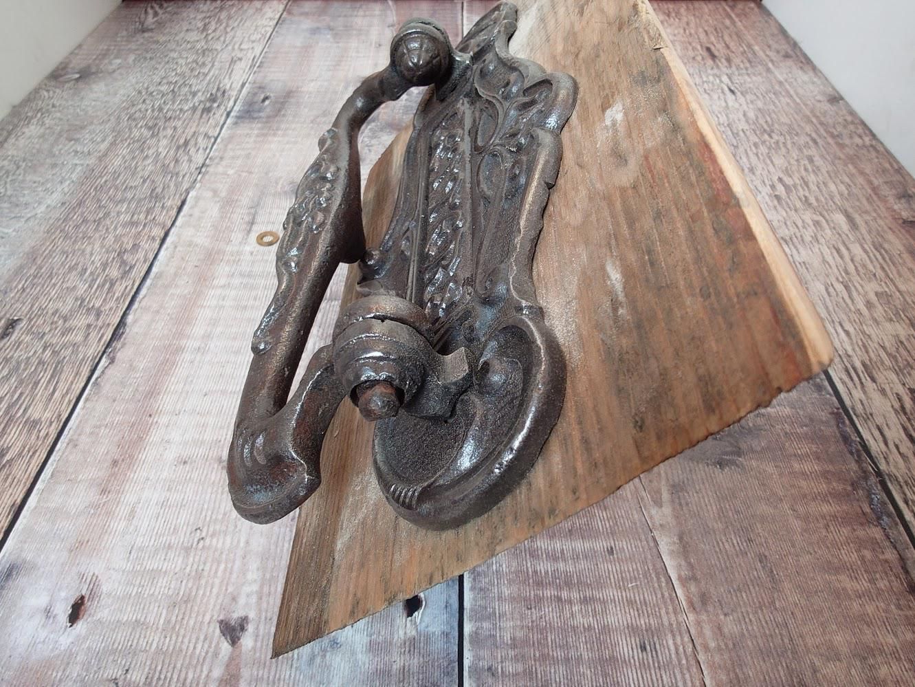 photo for sale Vintage Cast Iron Letter Box, Vintage Iron Mail Slot, Antique Iron Postal Knocker
