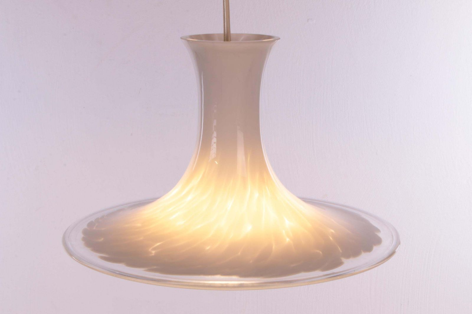 photo for sale Holmegaard Royal Copenhagen "Mandarin" Pendant Lamp By Michael Bang, 1980s