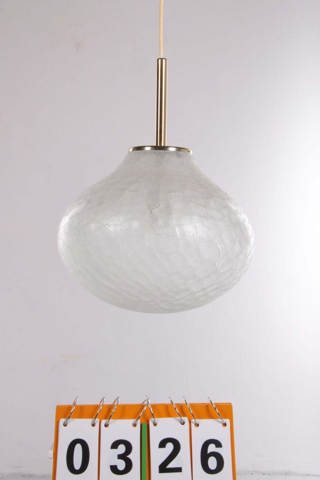 Very Rare Glass Hanging Lamp By Doria Leuchten, 1960, Germany photo for sale
