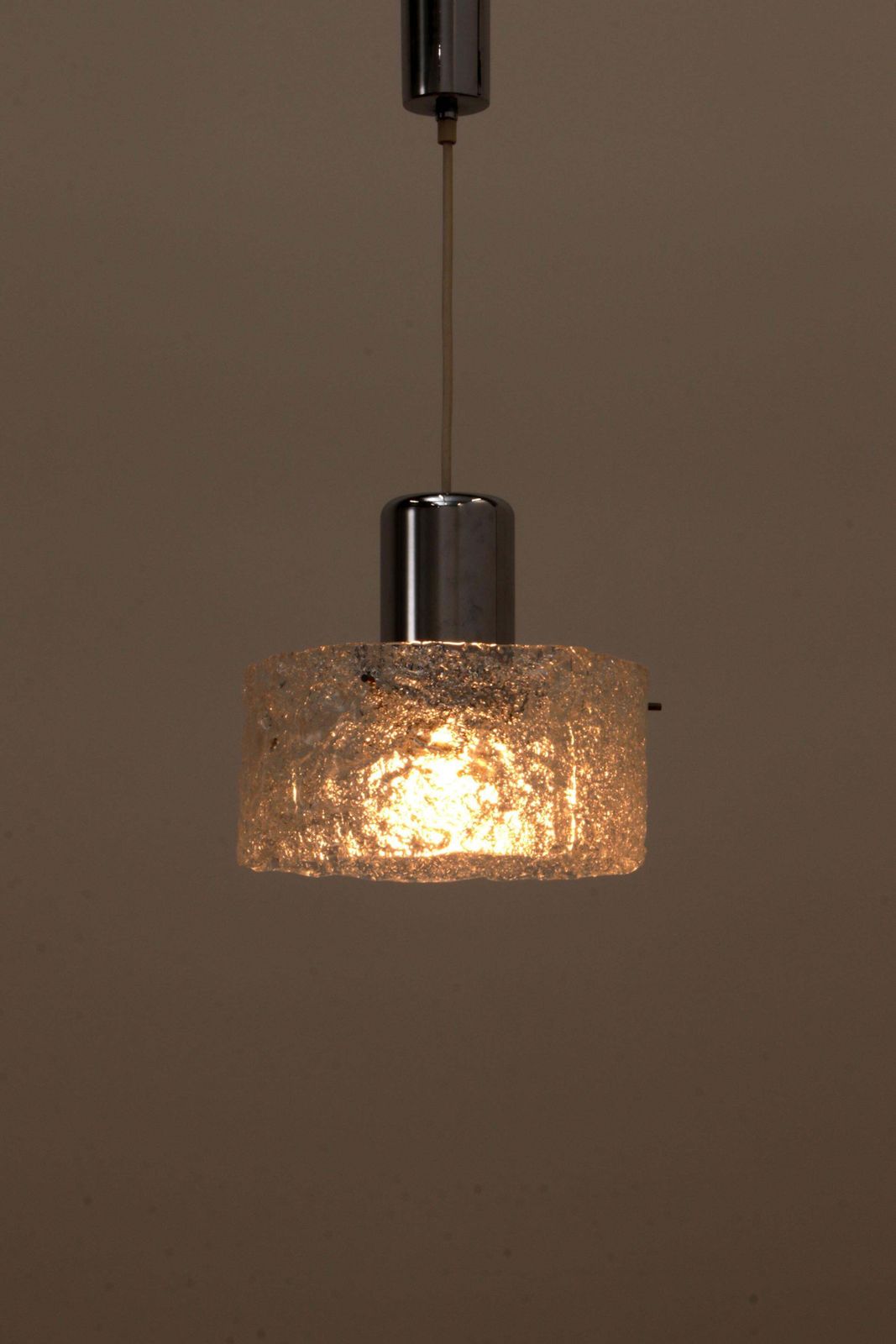 Very Rare Ice Glass Lamp Produced By Egon Hillebrand, 1960 Germany photo 492.0