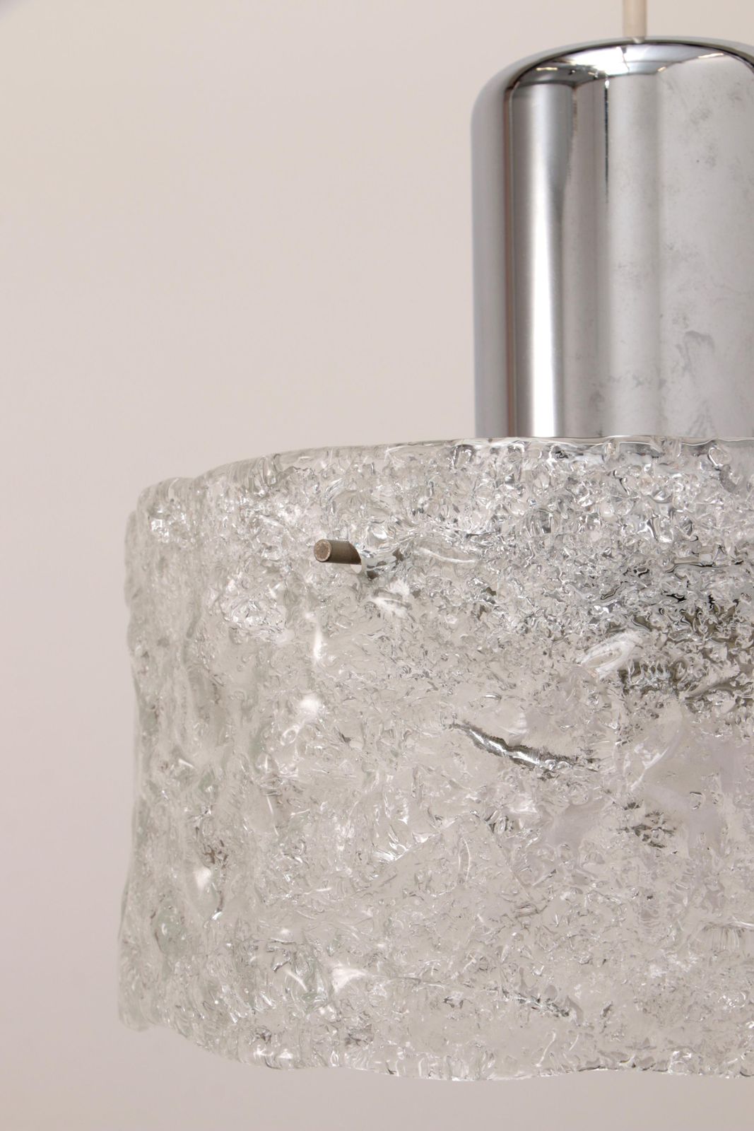 Very Rare Ice Glass Lamp Produced By Egon Hillebrand, 1960 Germany photo vinterior
