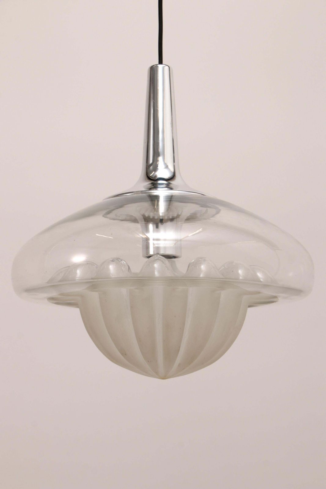 Vintage Glass Hanging Lamp By Peill & Putzler, Circa 1960 photo buy